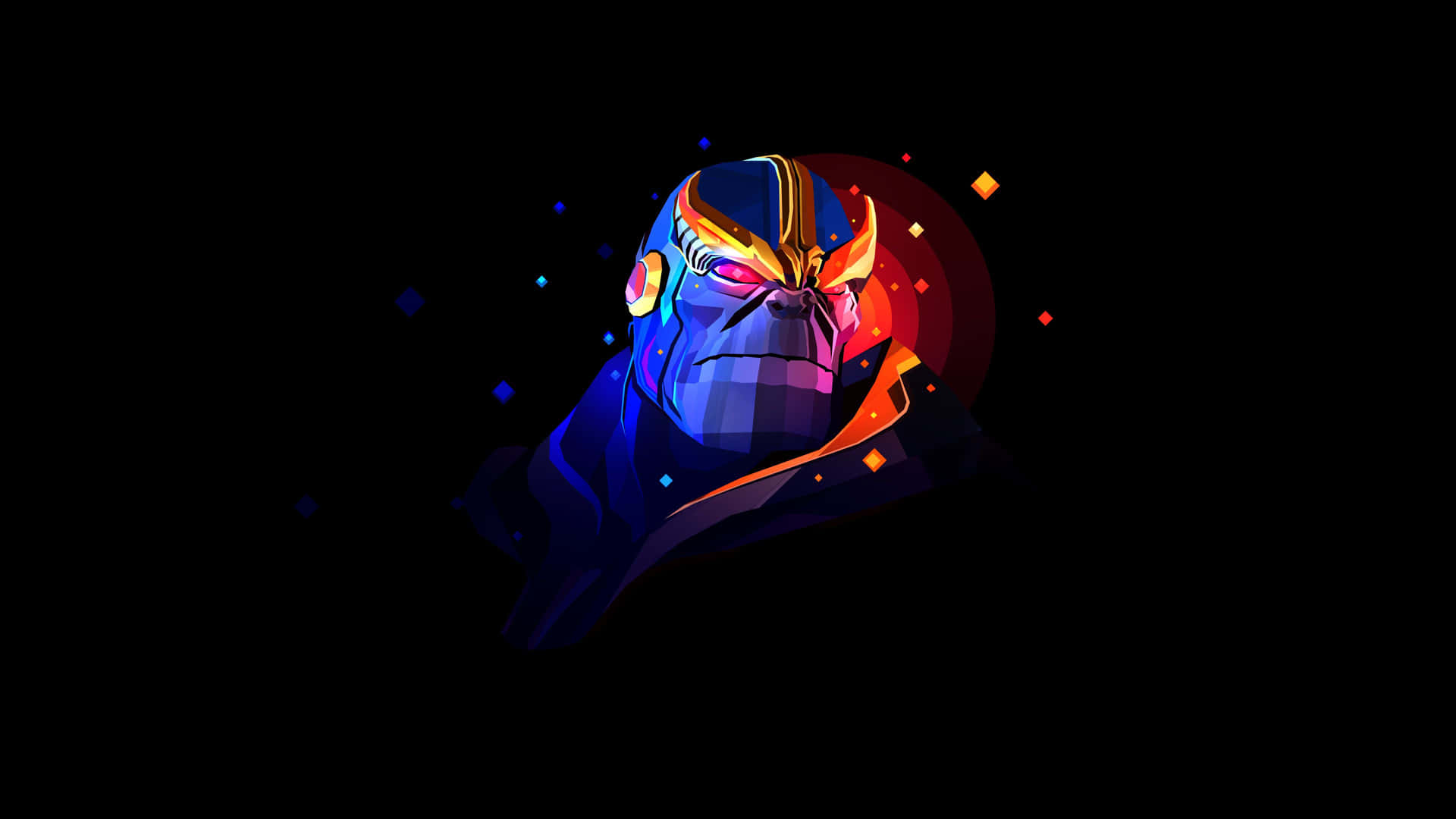 Thanos 4k Digital Geometric Art Background