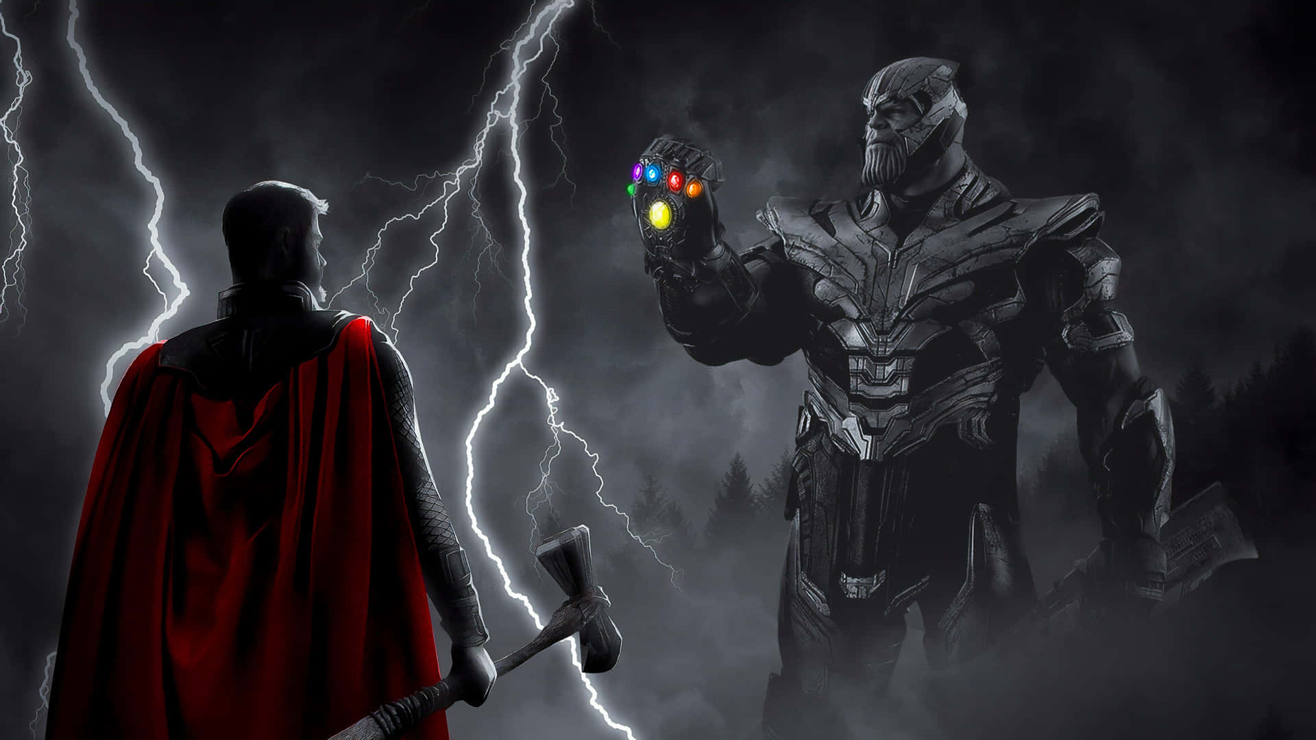 Thanos 4k Digital Thor Red Cape