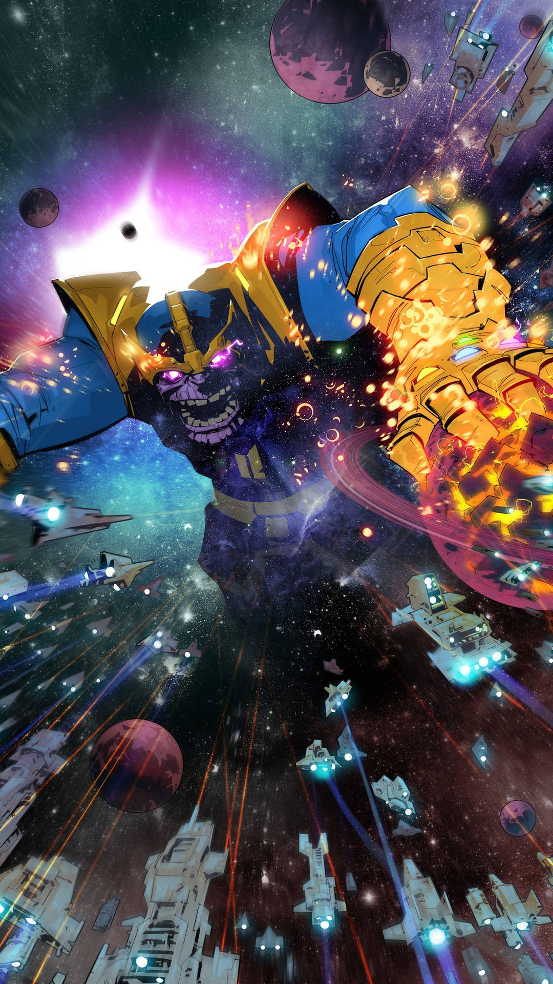 Thanos Comic Book Art Background