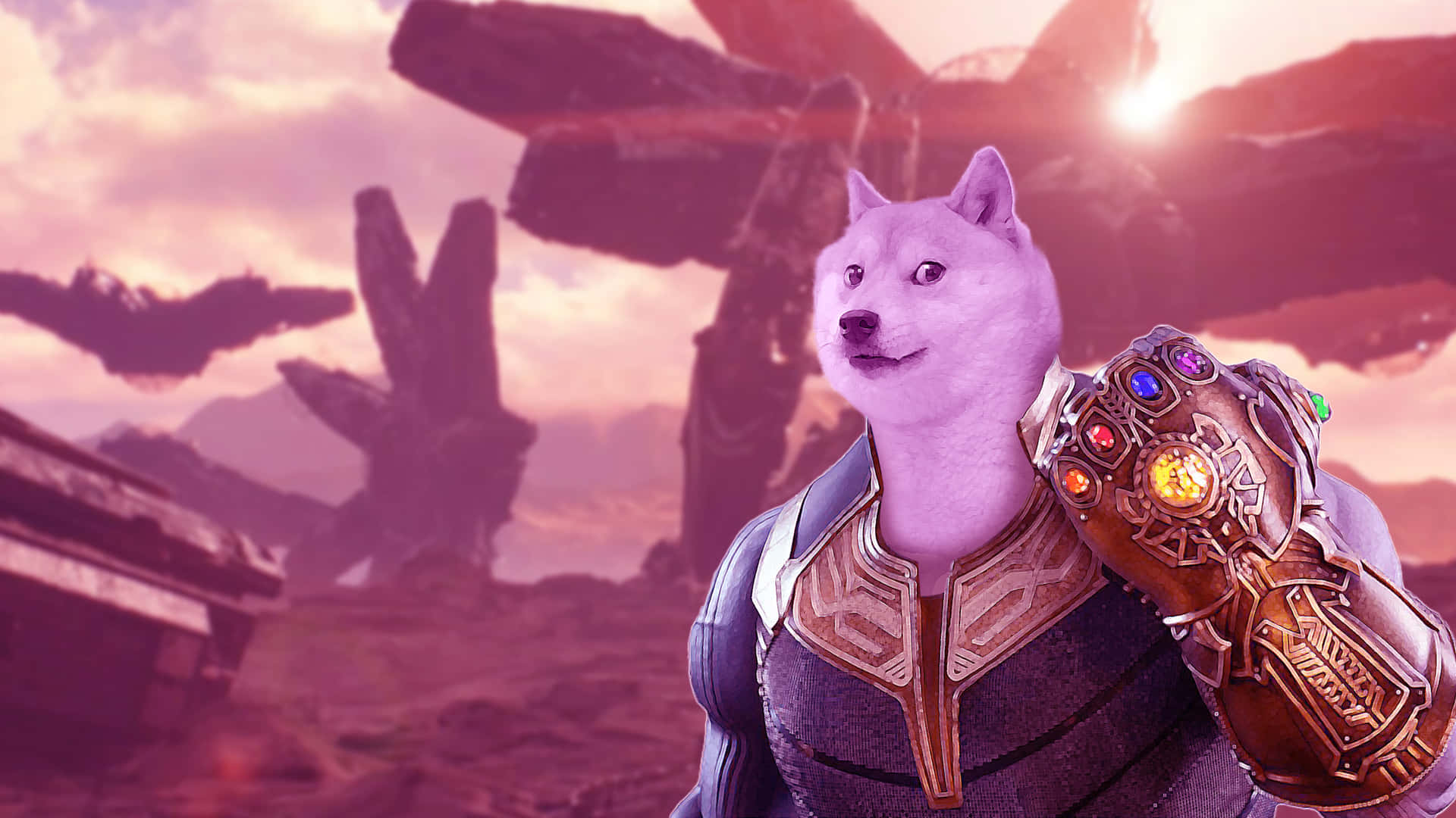 Thanos Doge Background