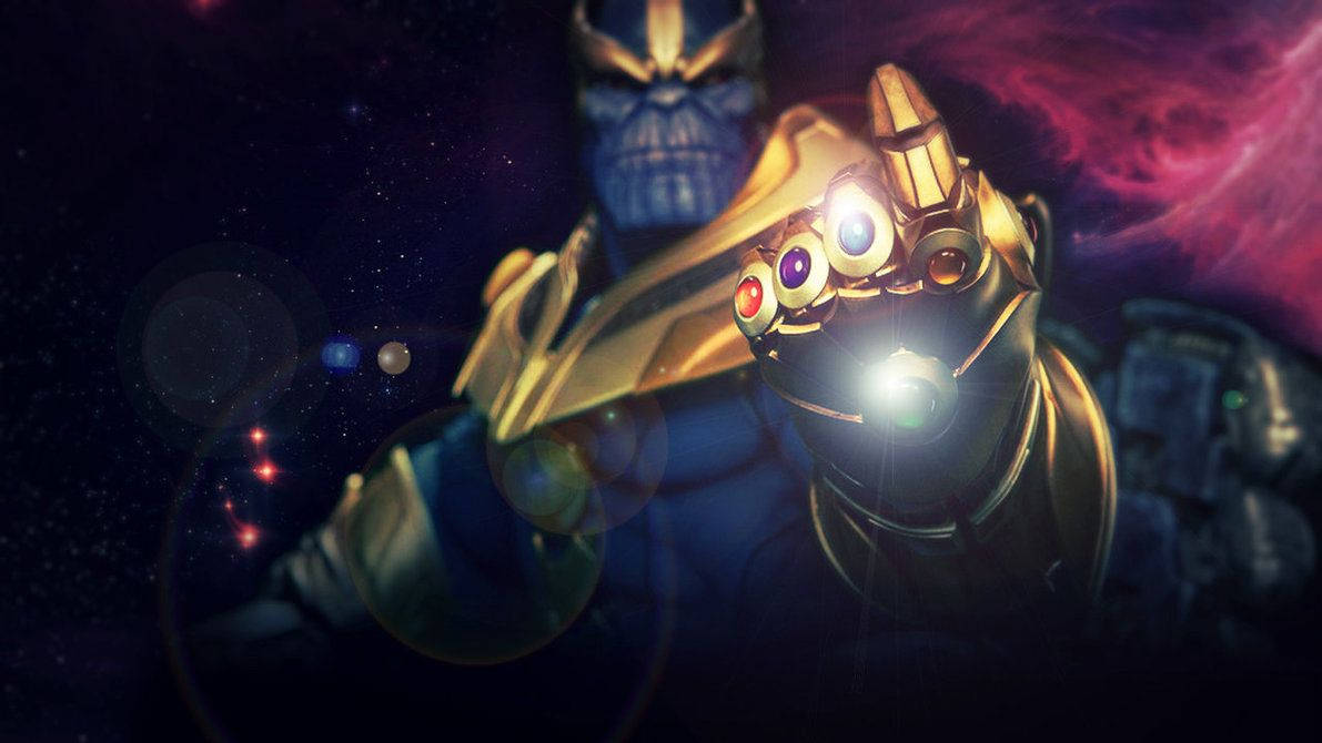 Thanos Glowing Infinity Gems Background
