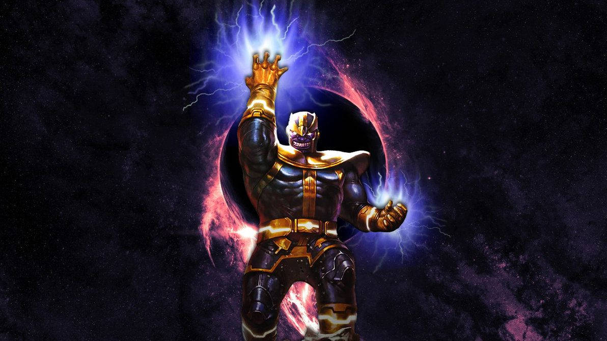 Thanos Lightning Hands Background