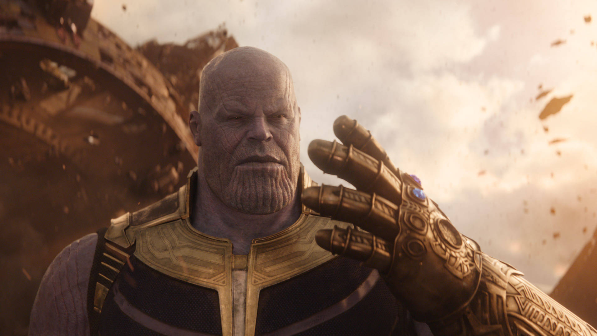 Thanos Wields Infinity Gauntlet Background