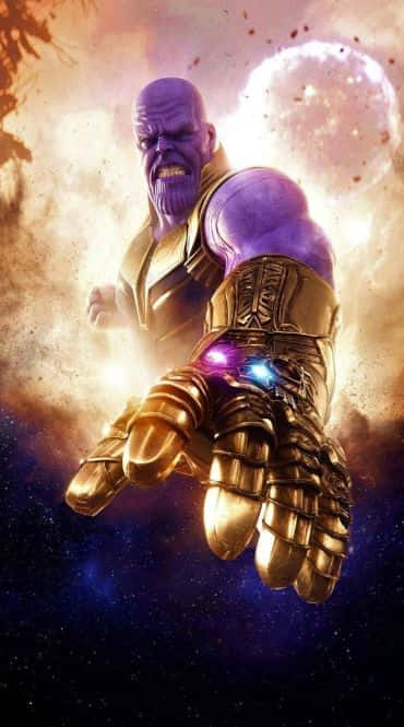 Thanos With Infinity Gauntlet Marvel Art Iphone