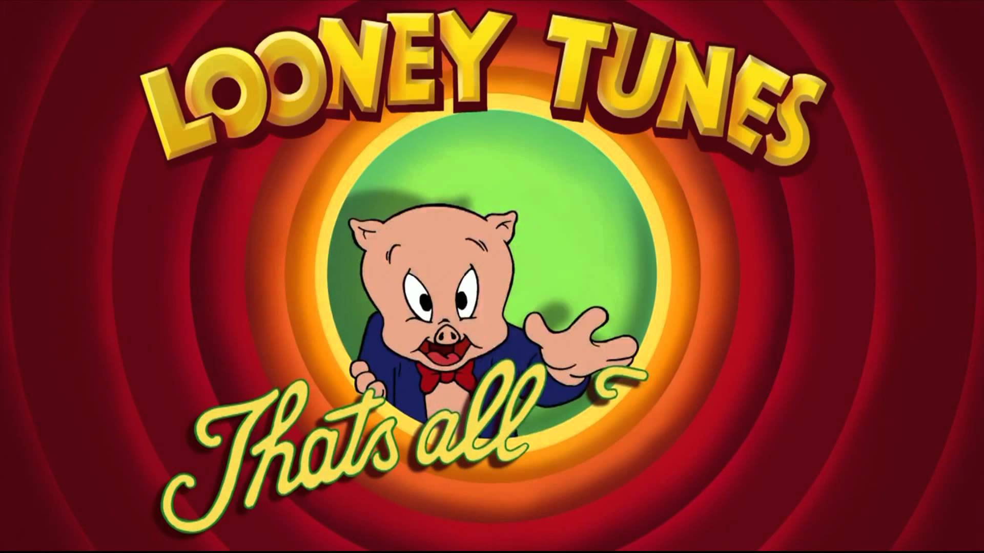 That's All Folks With Porky Pig Background