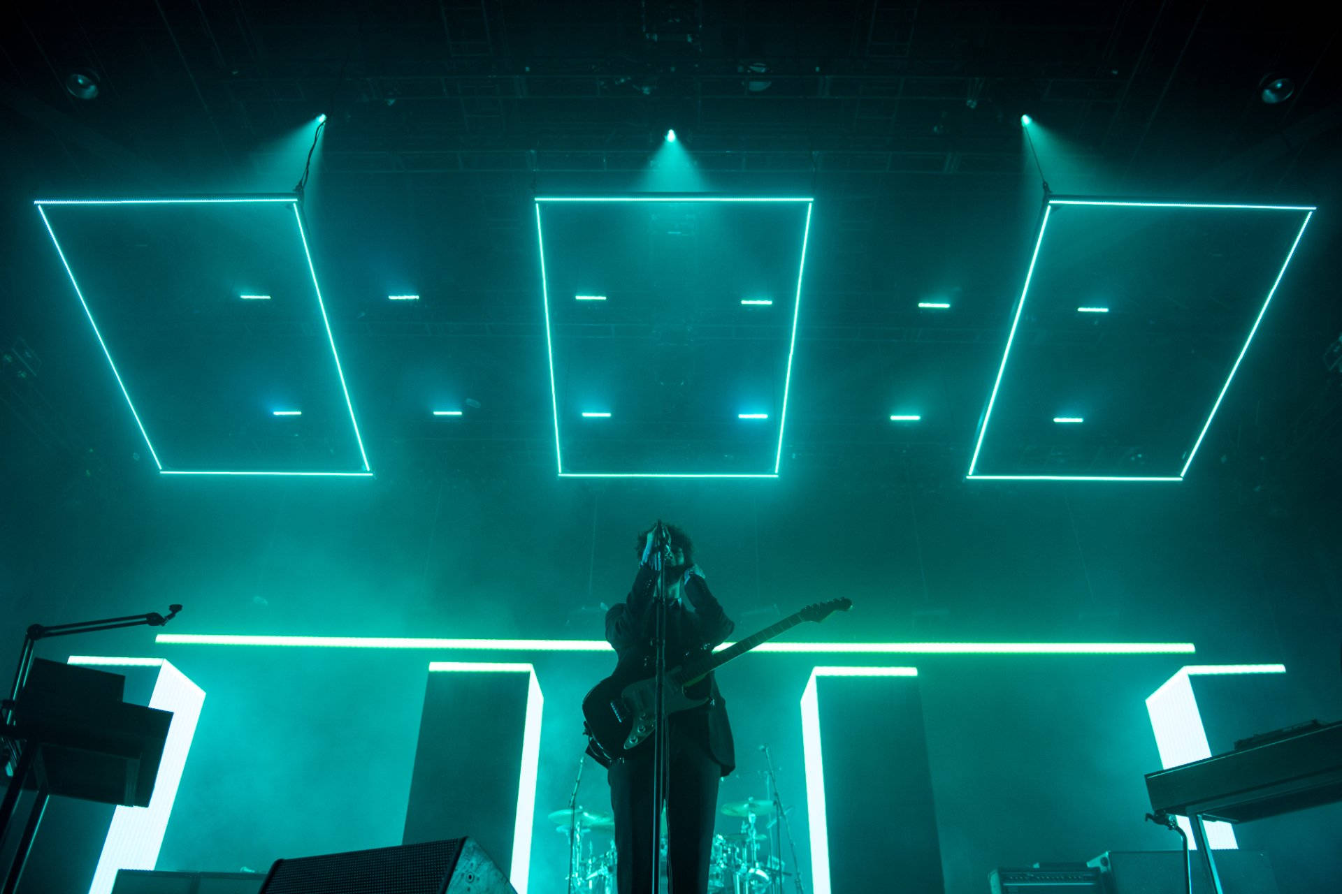 The 1975 Center Stage Setup Background