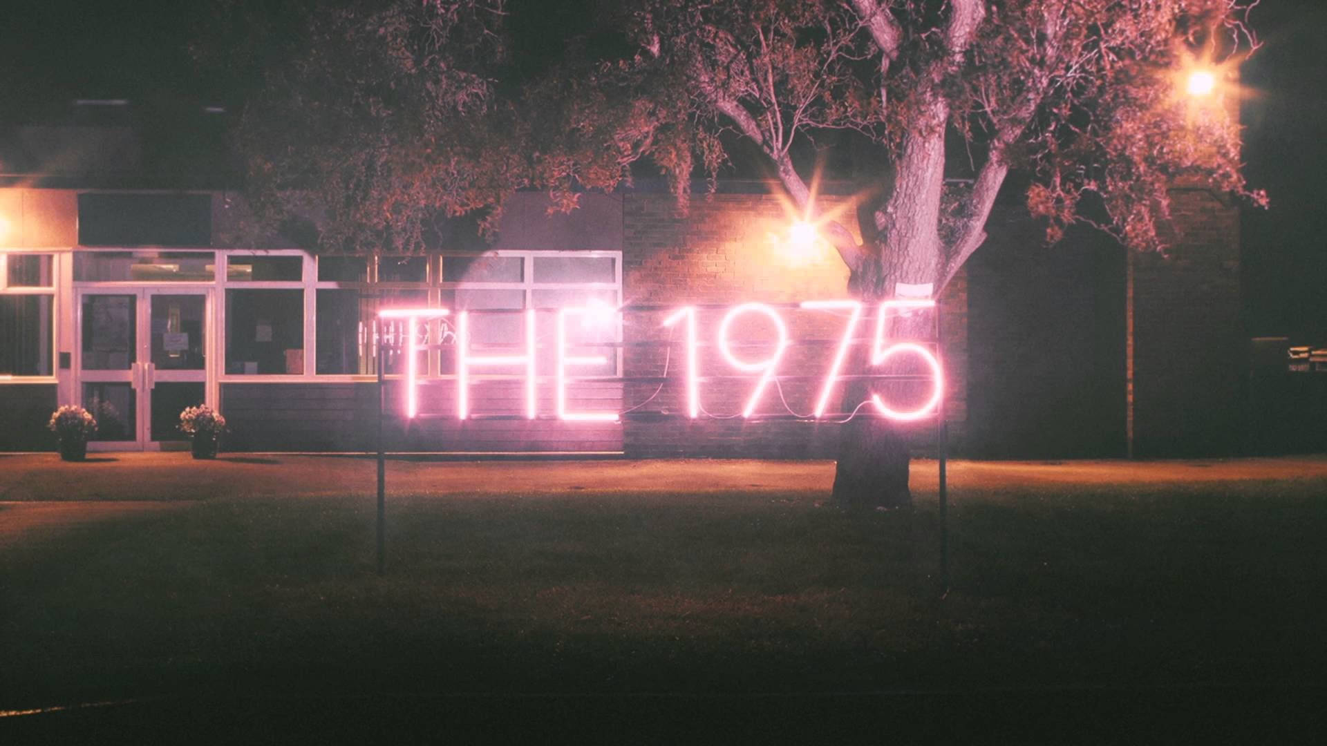The 1975 Lighting Signage Background