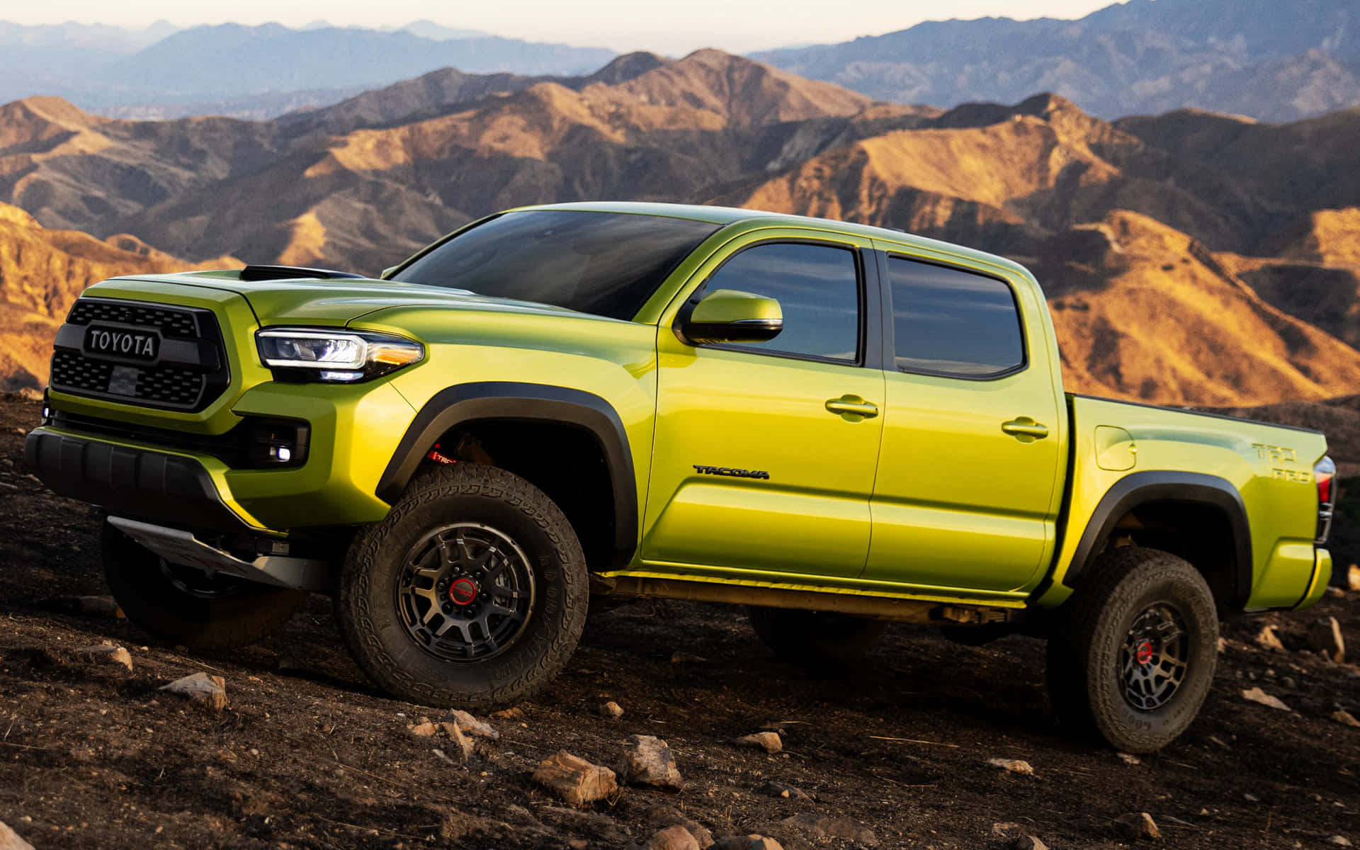 The 2019 Toyota Tacoma Is Shown In Lime Green