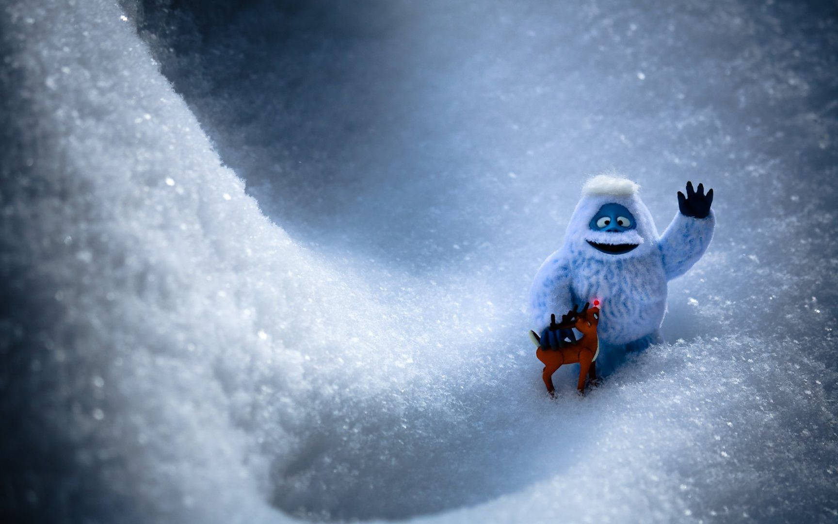 The Abominable Snow Monster With Rudolph Background