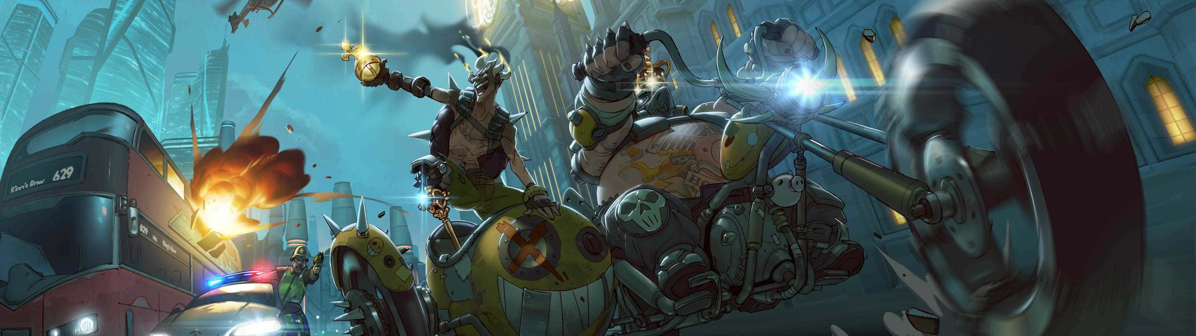The Action Never Stops With Overwatch Dual Background