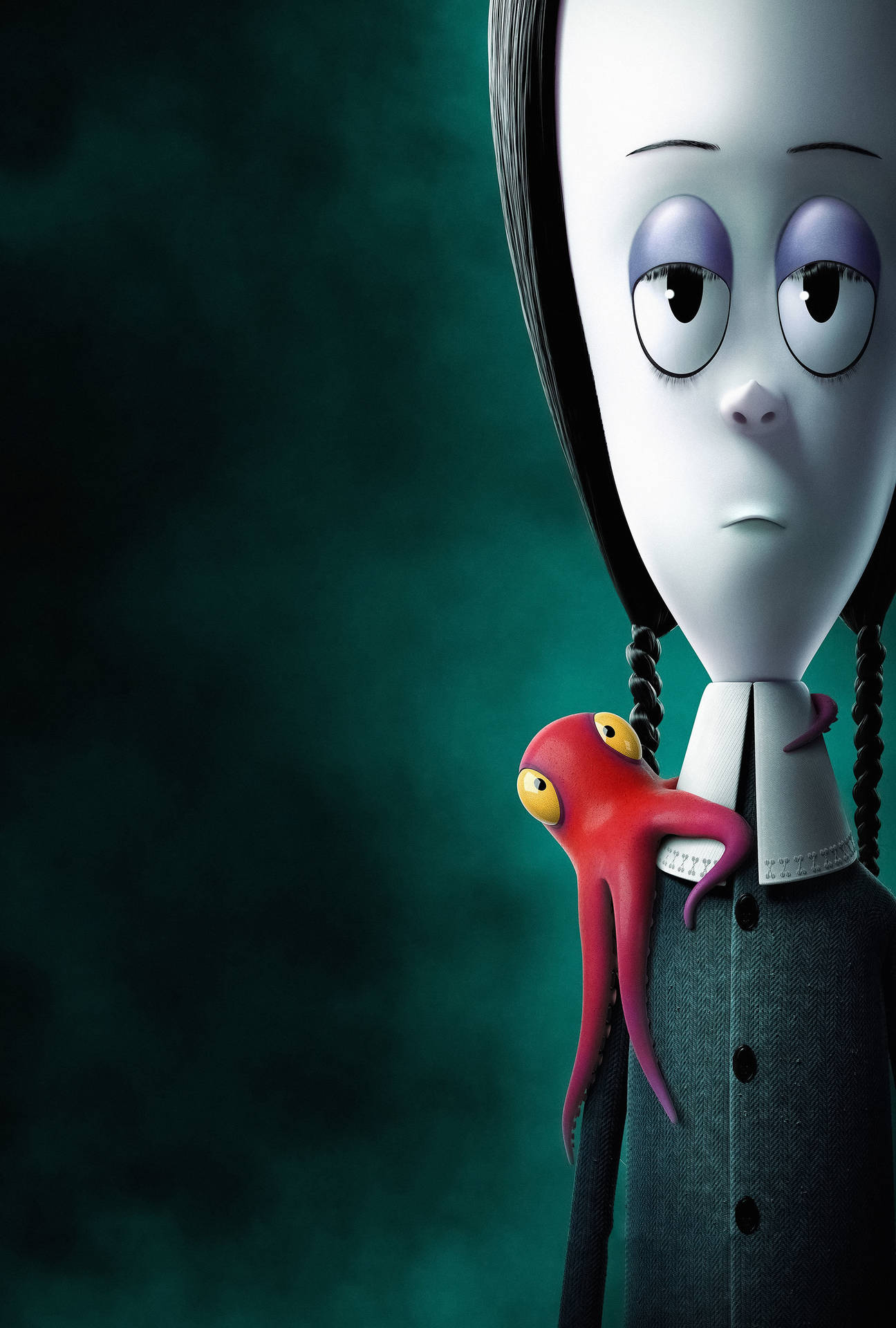 The Addams Family Animated - An Eerie Yet Charming Portrait Of Wednesday Addams Background