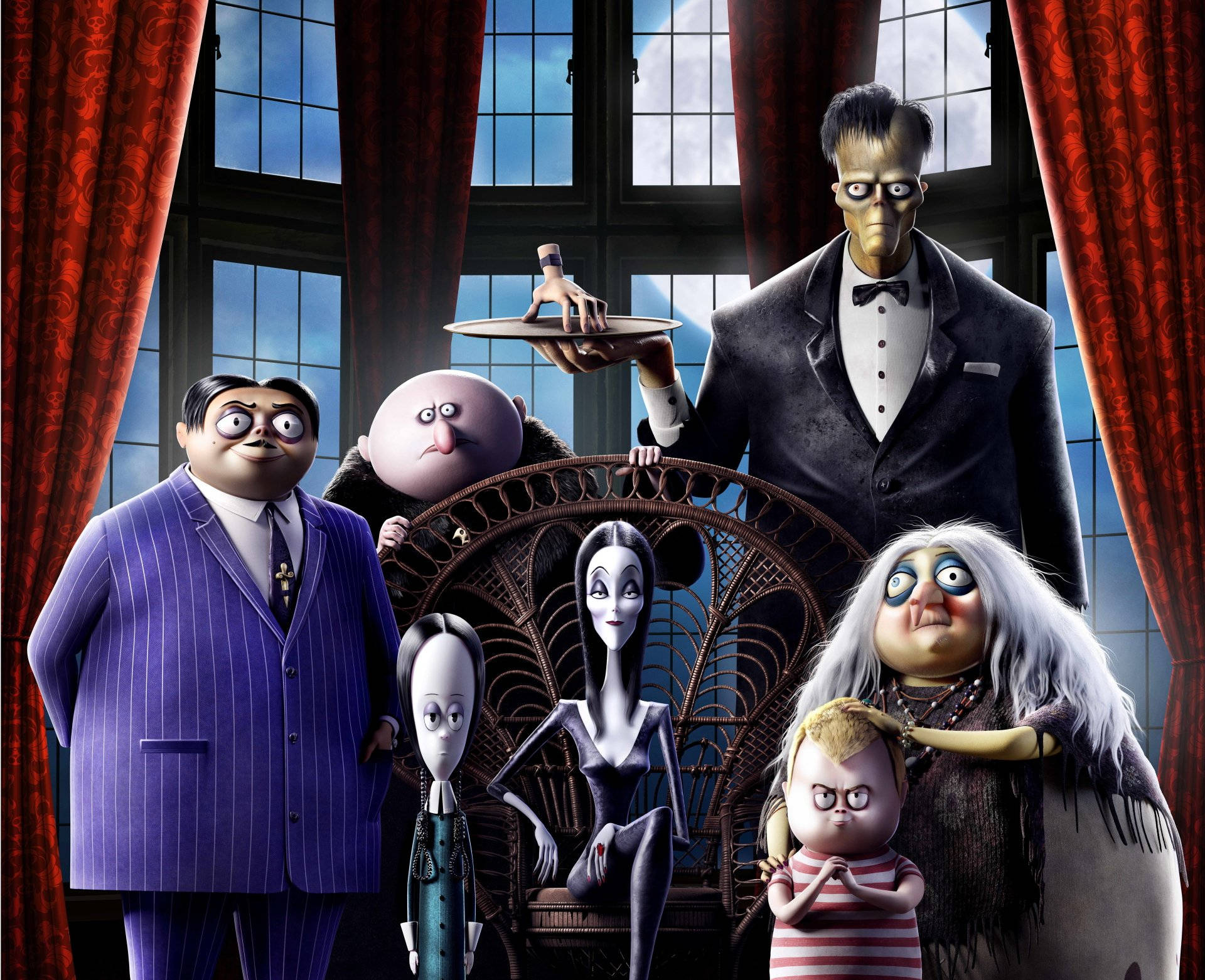 The Addams Family Creepy Poster Background