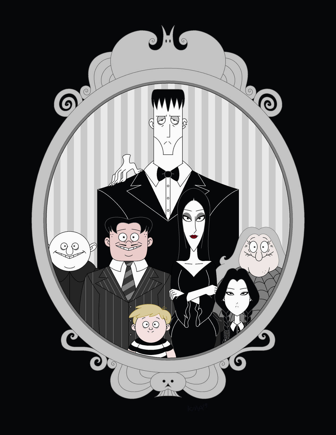 The Addams Family Picture Frame Background