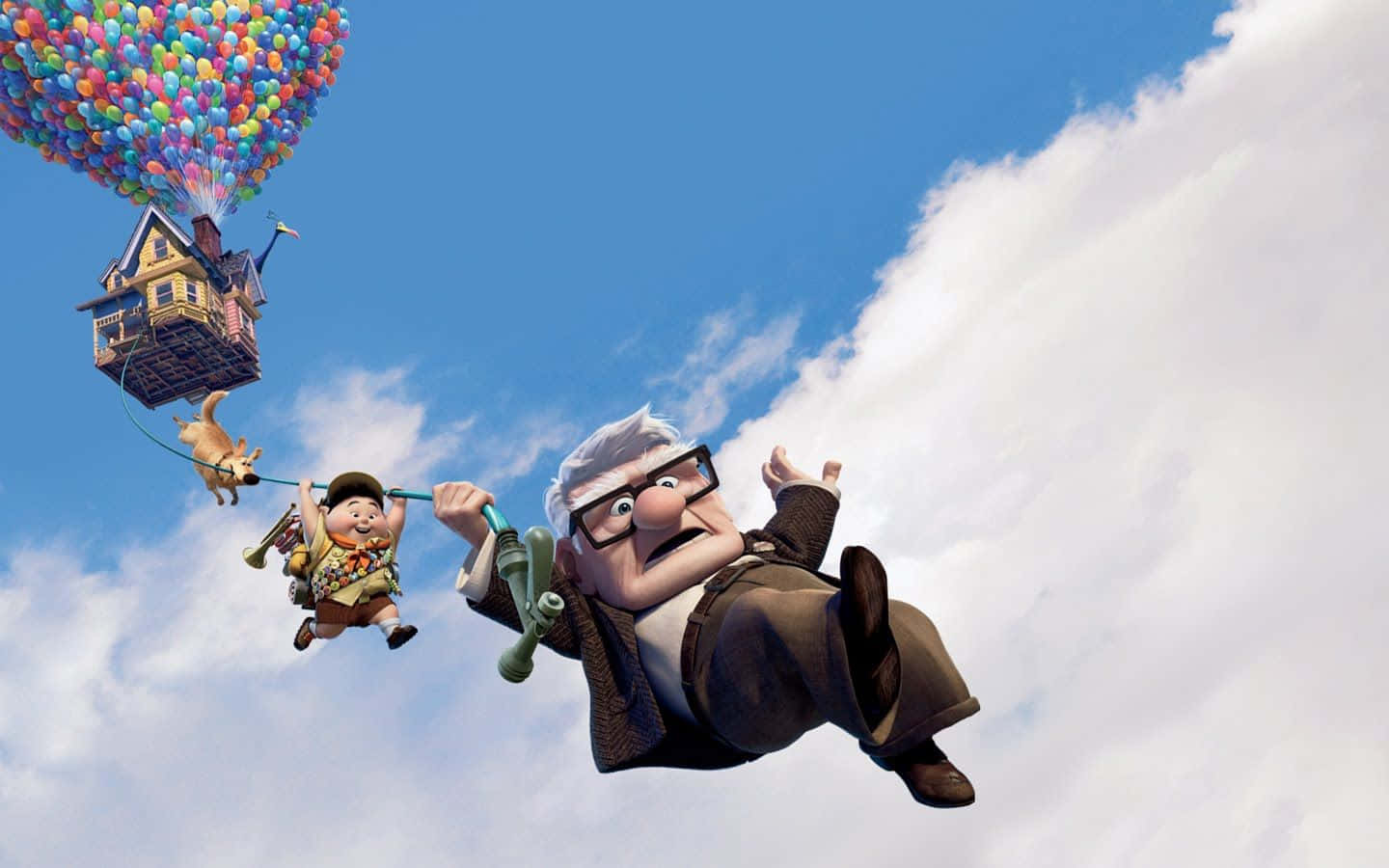 The Adventurous Journey Of Carl And Russell In The Up Movie Background