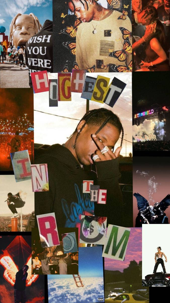 The Aesthetic Of Legendary Rapper Travis Scott Background