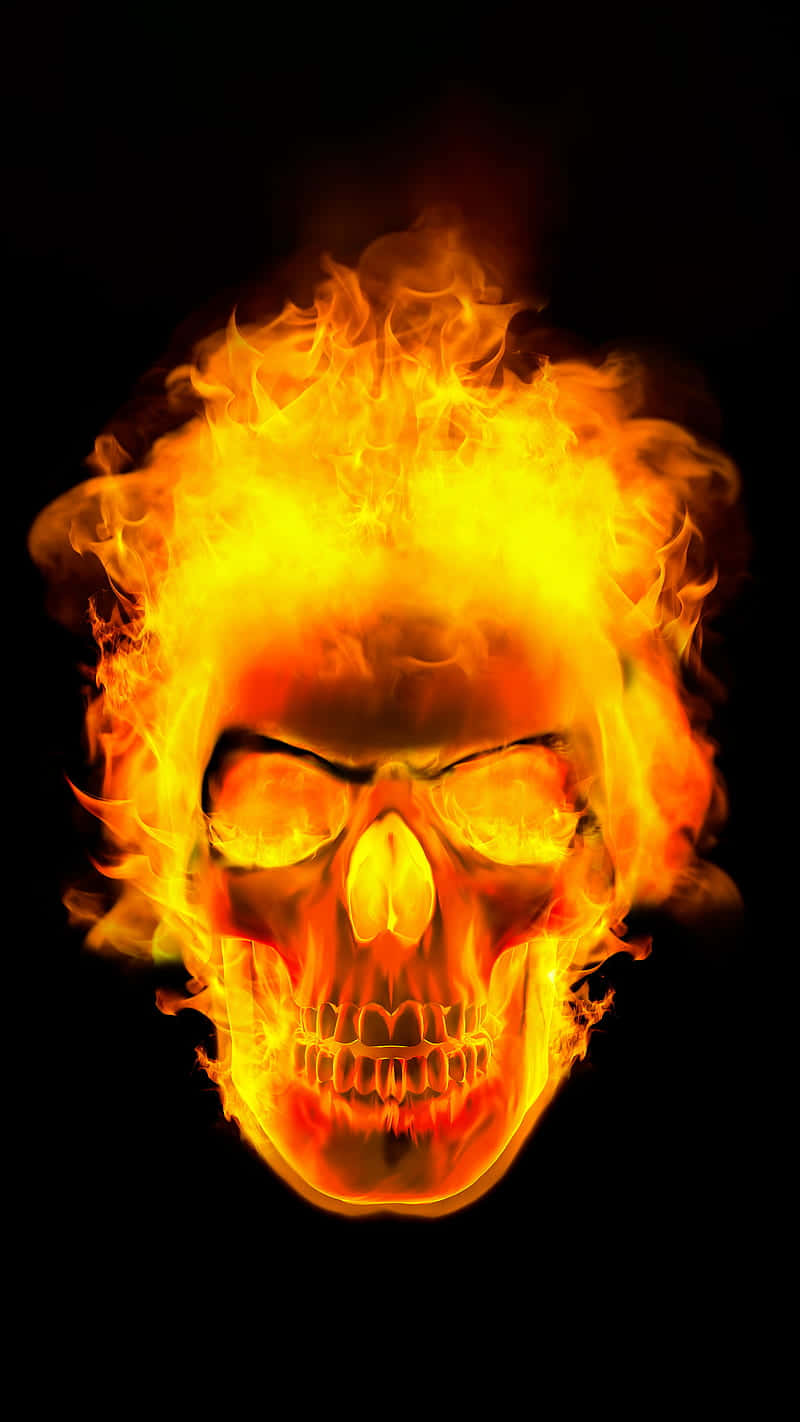 The Age Of The Red Flame Skull Background