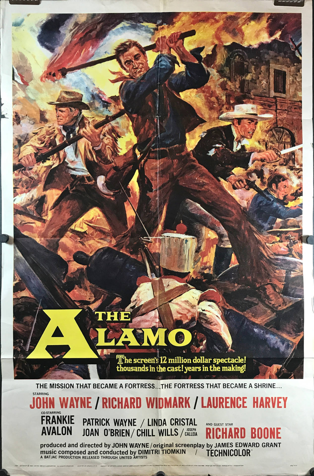 The Alamo 1960 Exhibition Movie Poster