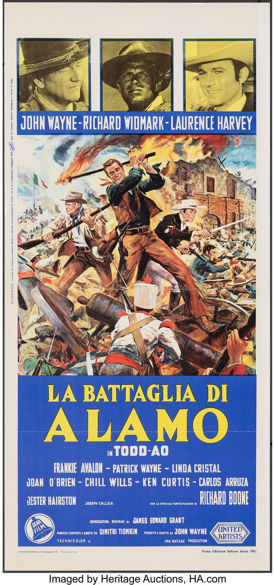 The Alamo 1960 Italian Movie Poster Background