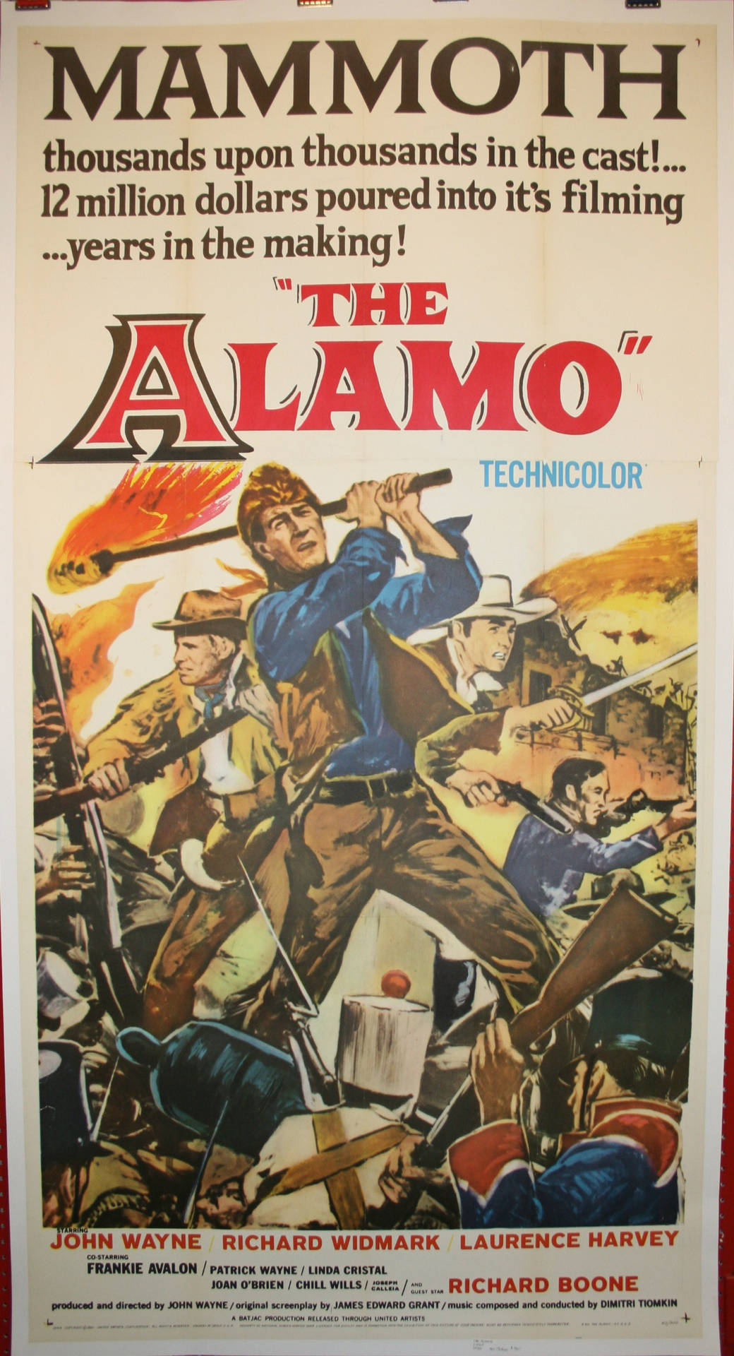 The Alamo 1960 War Film Movie Poster Background