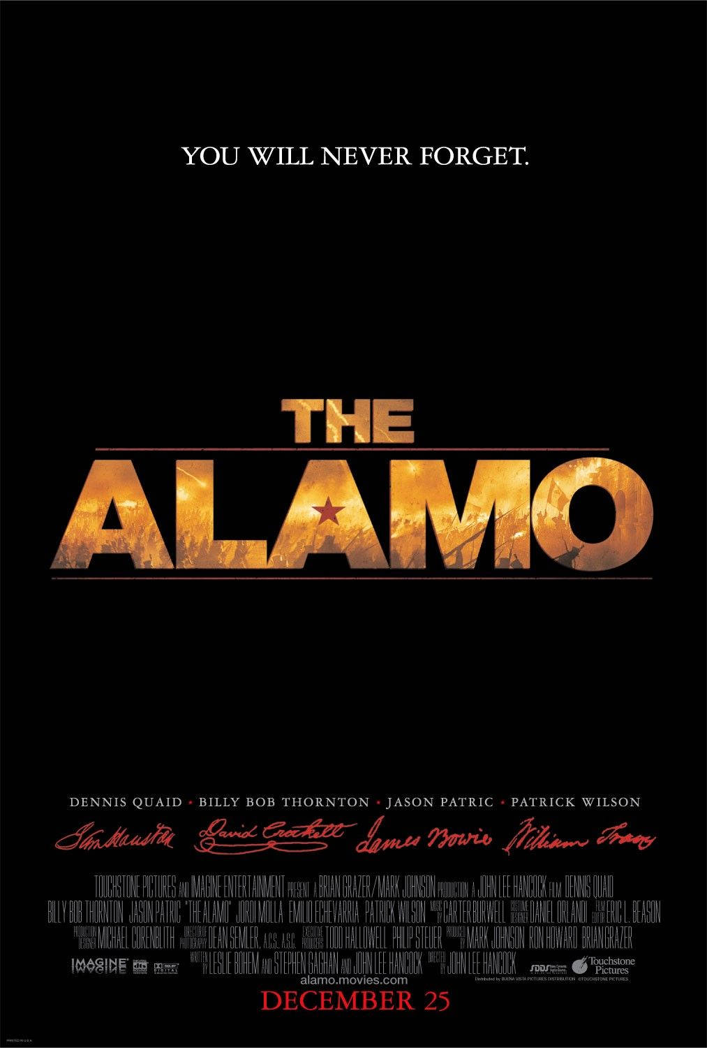 The Alamo 2004 Jason Quaid Billy Bob Thornton Background