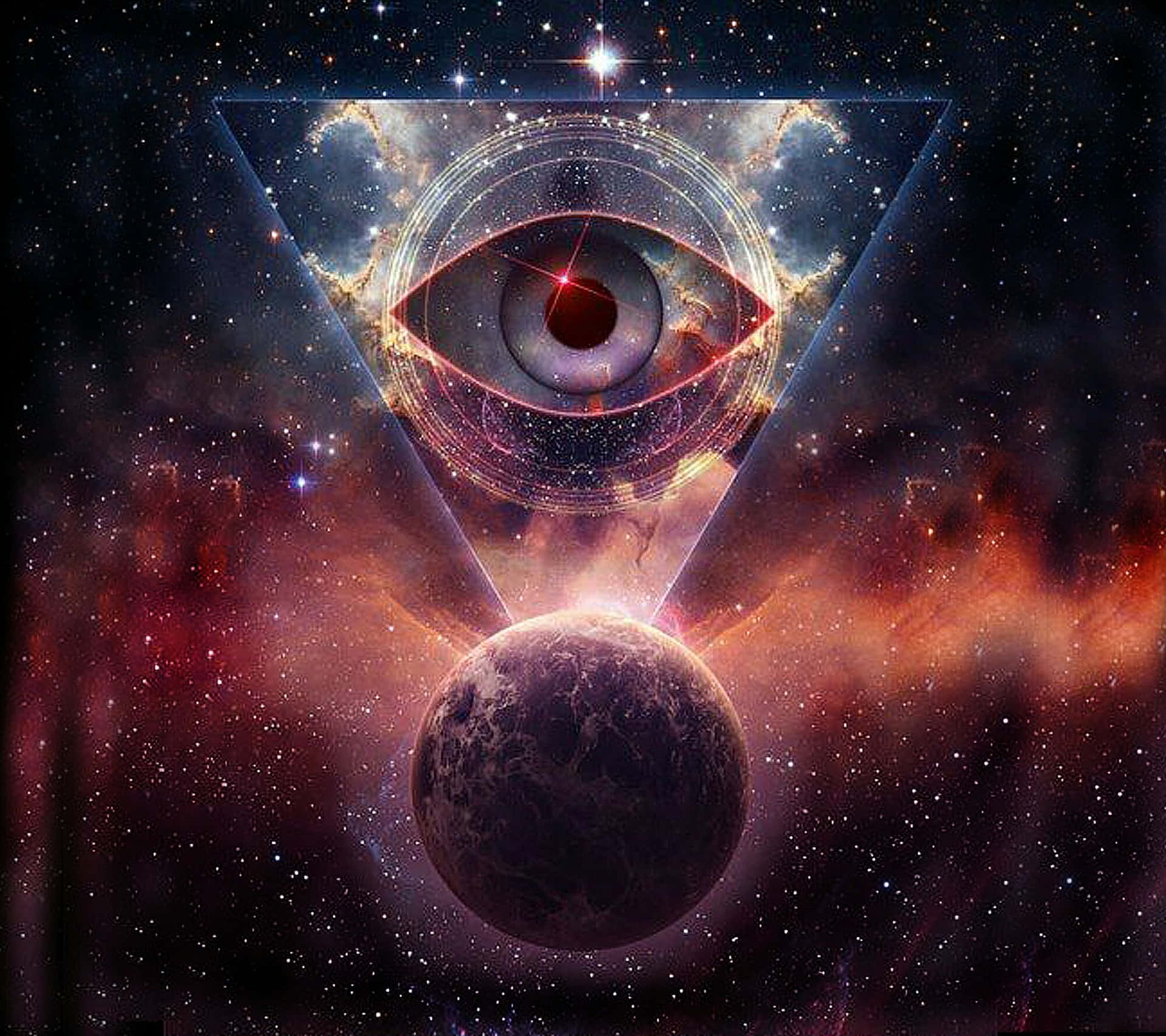The All Seeing Eye In Space Background