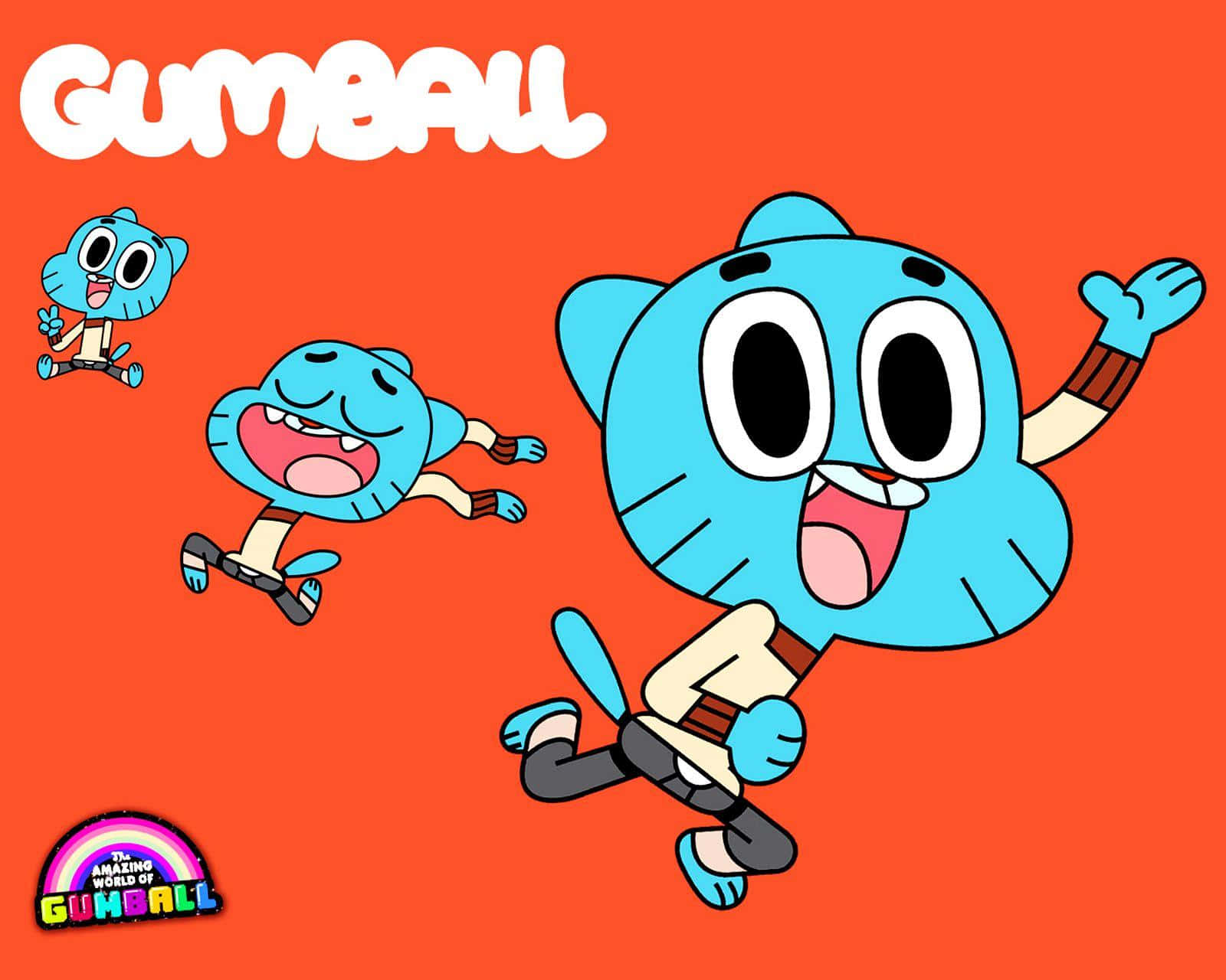 The Amazing World Of Gumball Characters On A Colorful Background Background