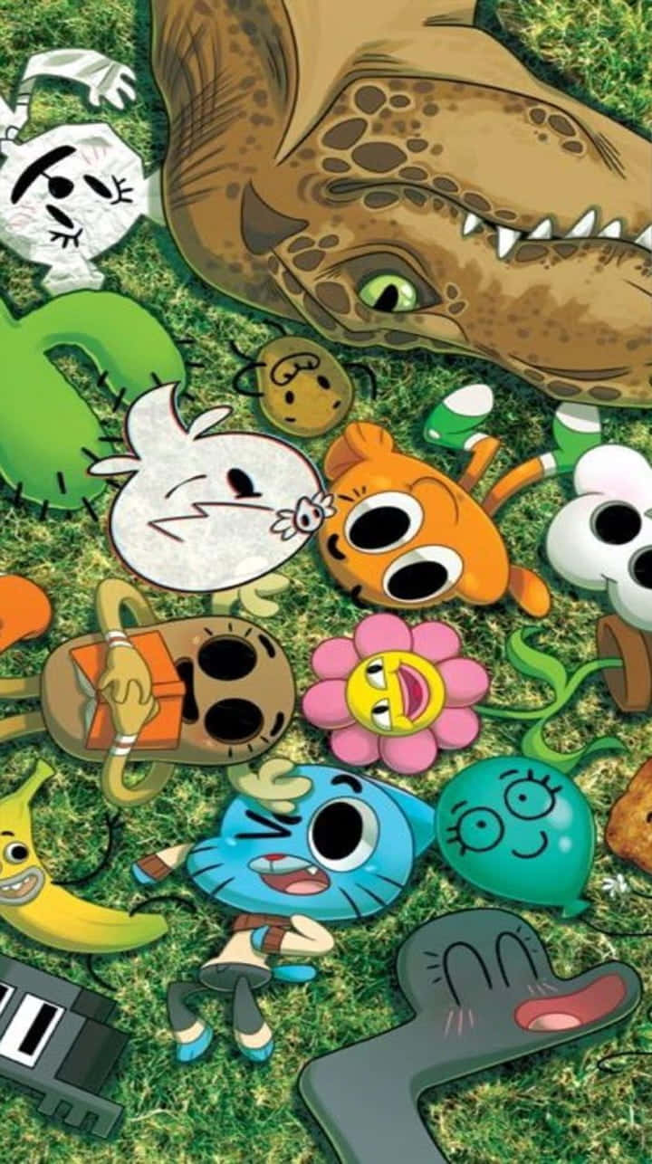 The Amazing World Of Gumball Friends Having Fun Together In Elmore. Background