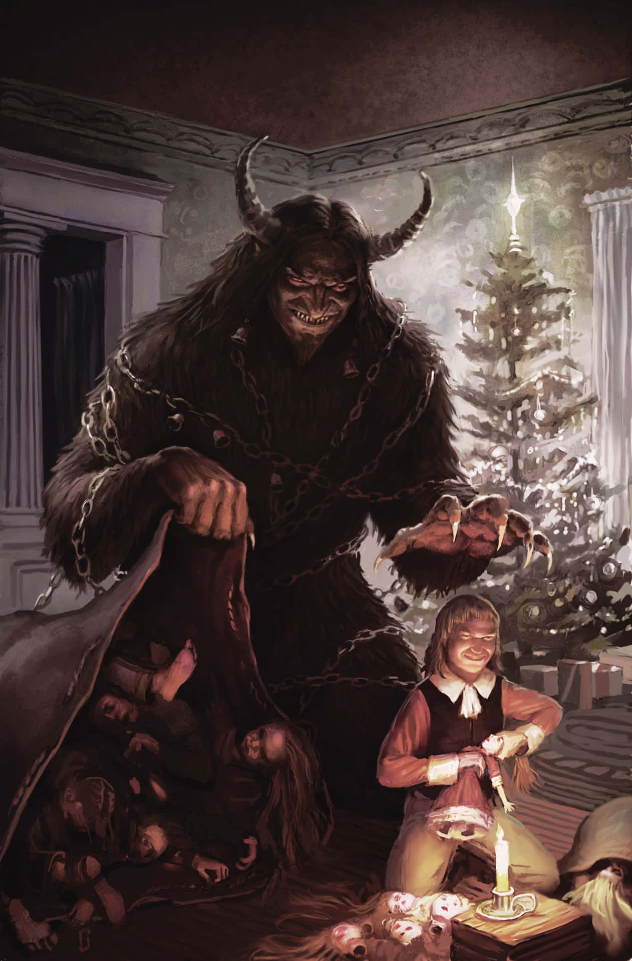 The Ancient Creature Known As Krampus Is Here To Cause Trouble On Christmas. Background