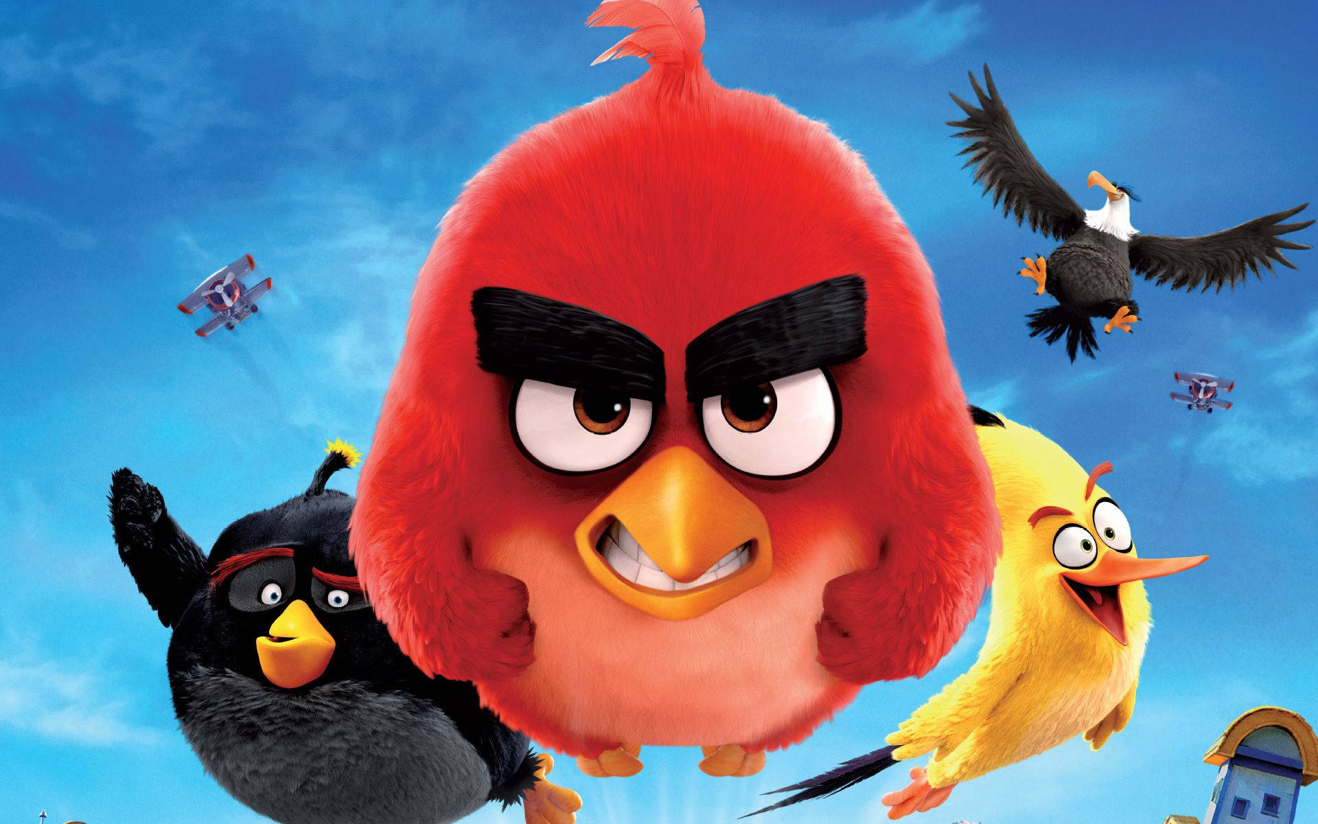 The Angry Birds Movie 2 Flying Birds Background