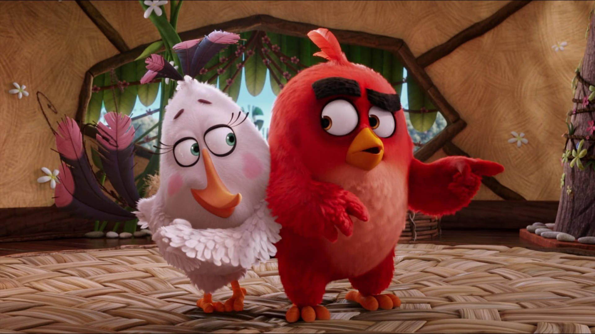 The Angry Birds Movie Scene Of Matilda And Red Background