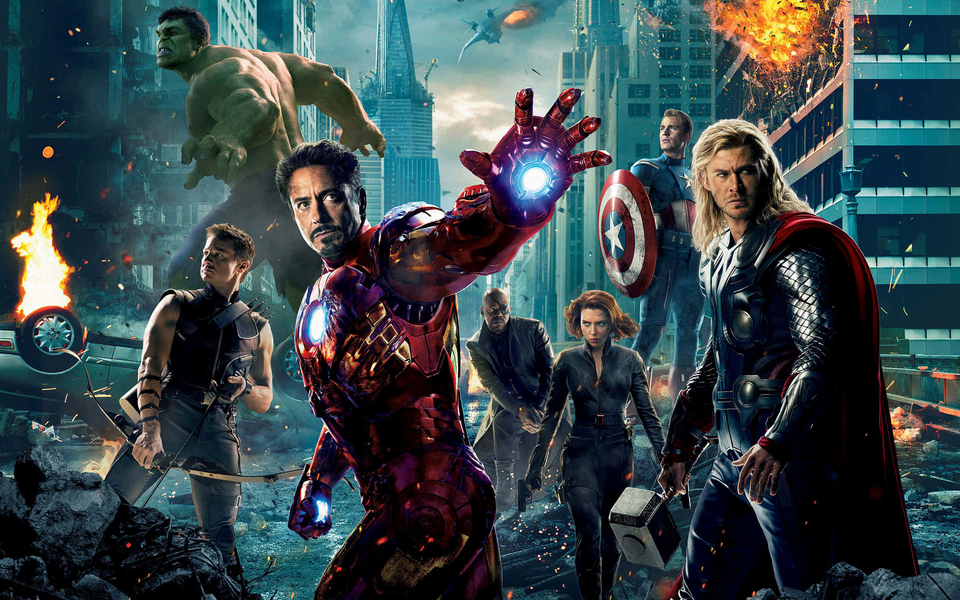 The Avengers Assemble To Fight Evil Background