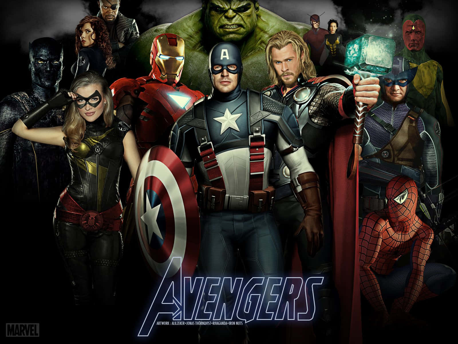 The Avengers Assemble To Save The World Background