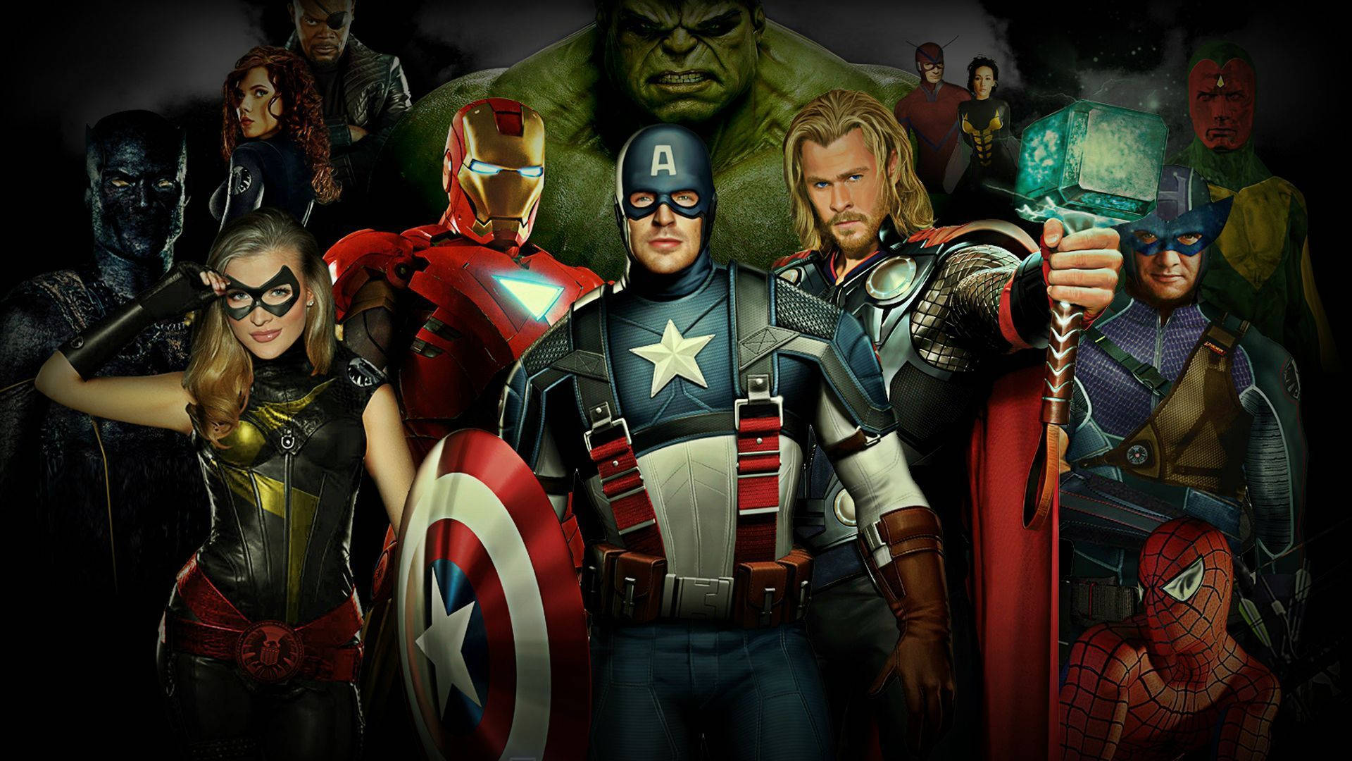 The Avengers Assembled For Battle Background