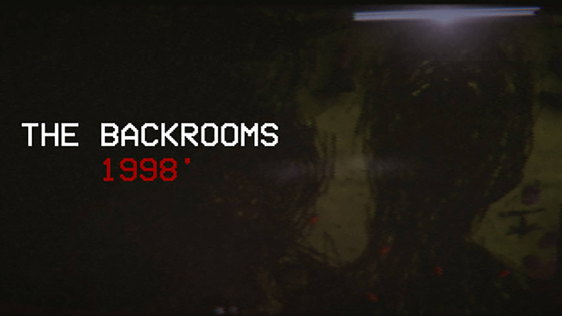 The Backrooms 1989 - A Dark Room With A Light On Background