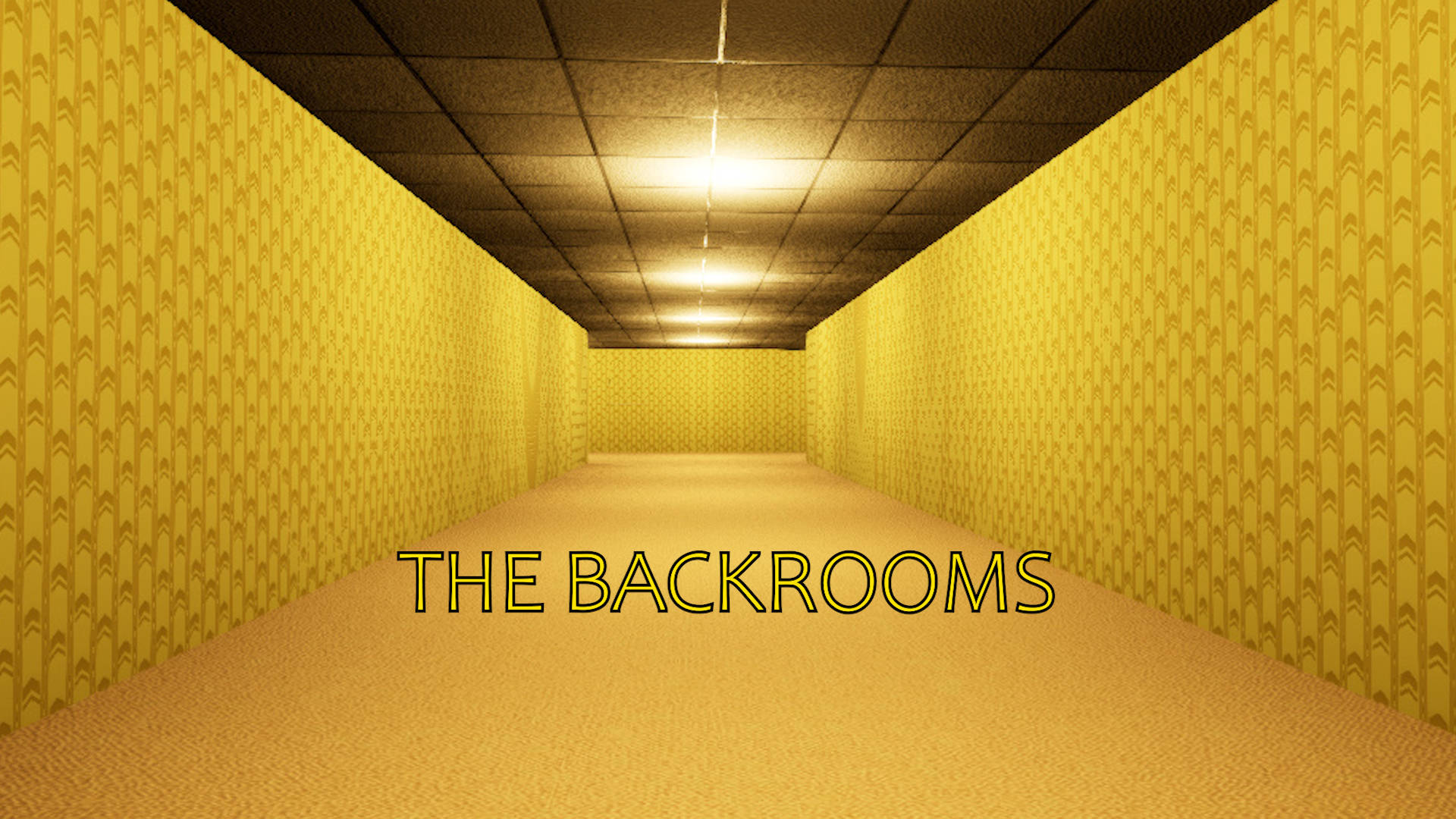 The Backrooms Hallway Background