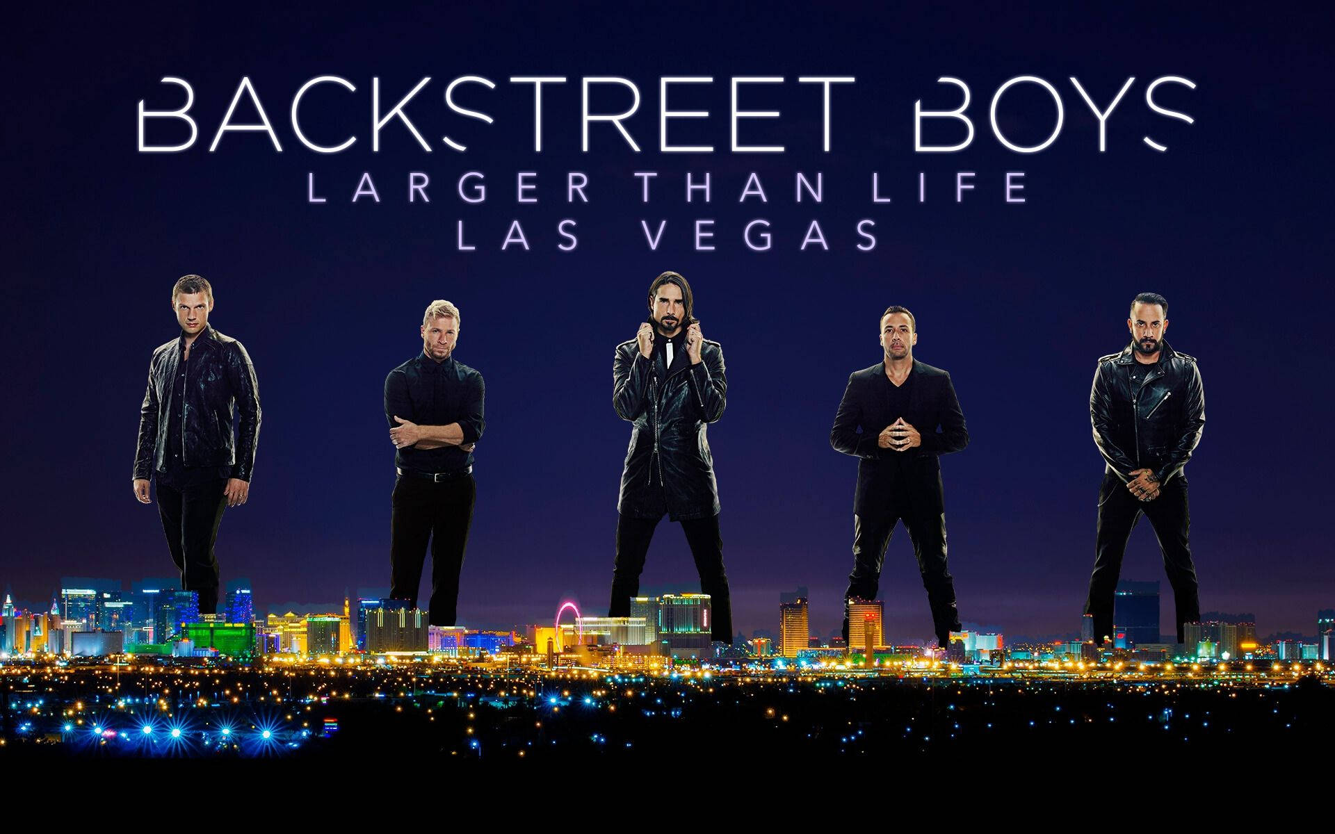 The Backstreet Boys Taking The Stage In Las Vegas. Background