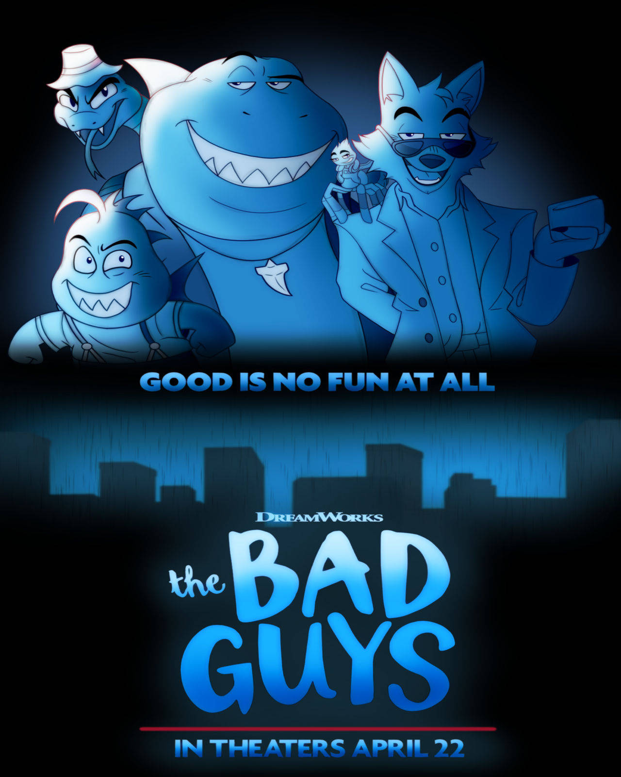 The Bad Guys Black And Blue Art