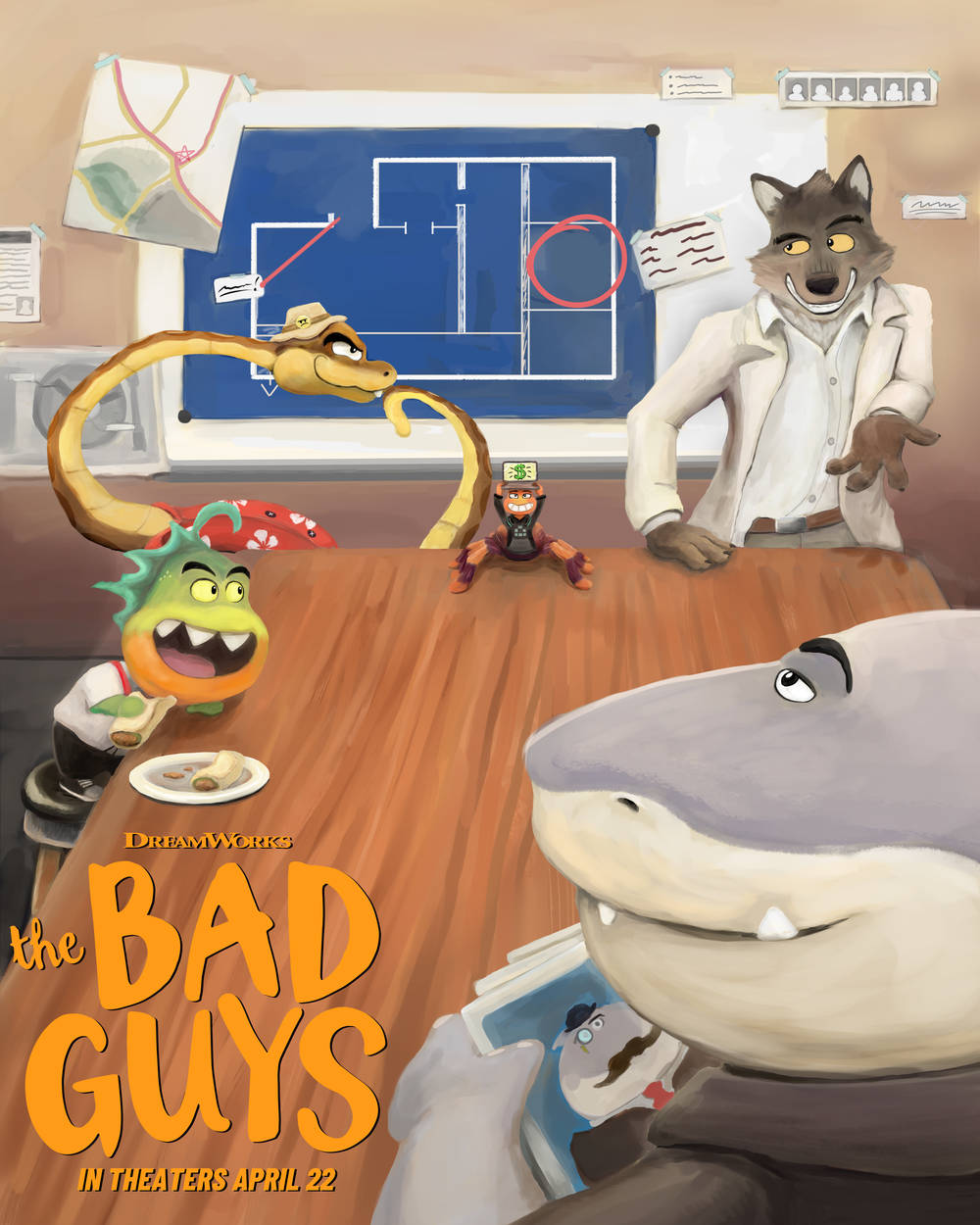 The Bad Guys Digital Poster Background