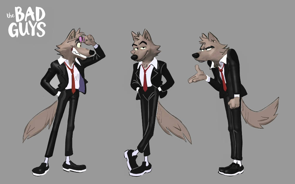 The Bad Guys Gray Mr. Wolf Background