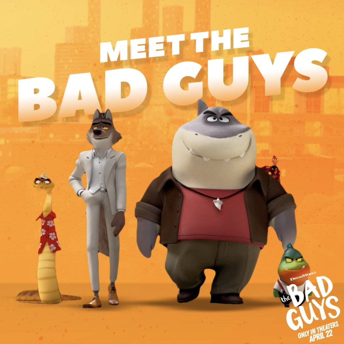 The Bad Guys Orange Art Background