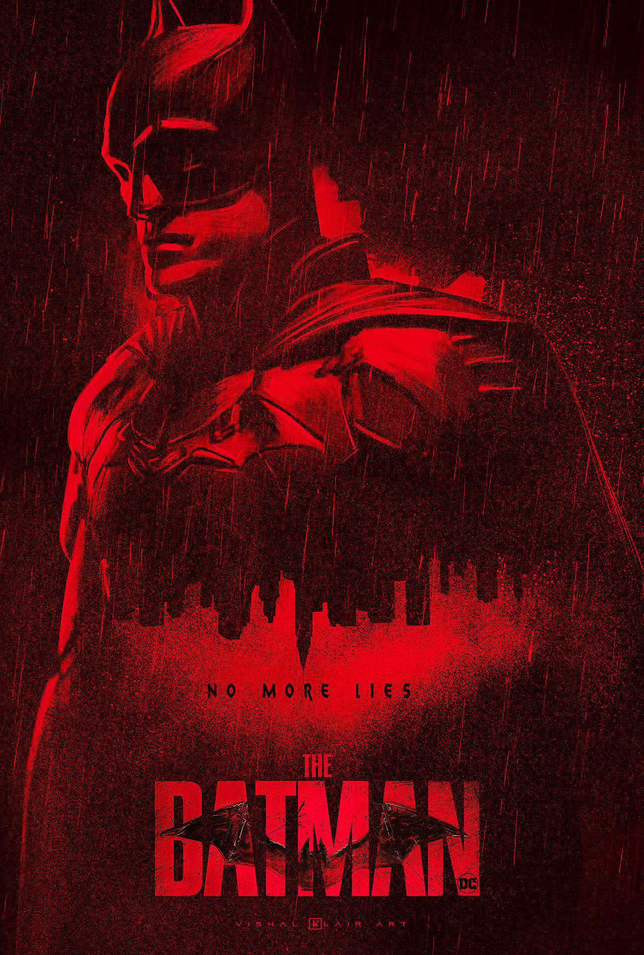The Batman 2022 Red Art Background