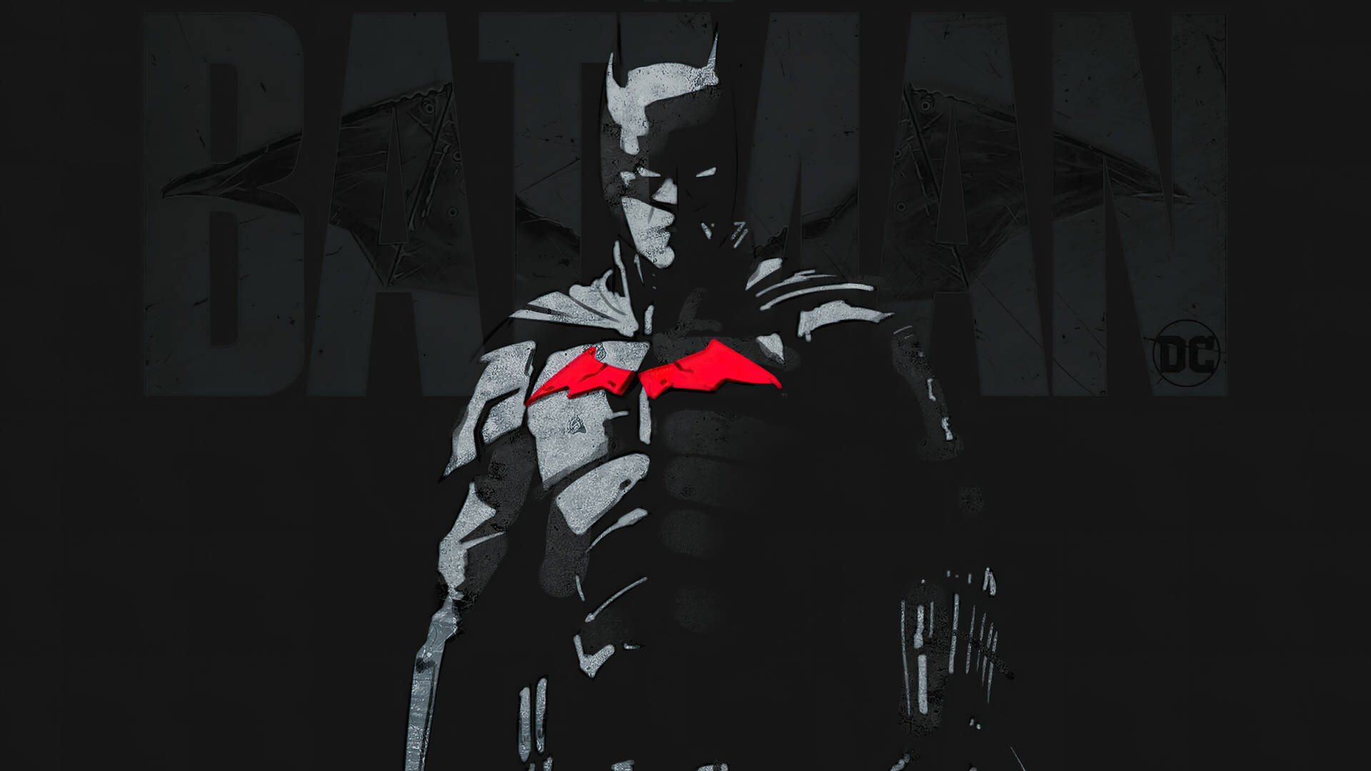 The Batman Character Drawing Background
