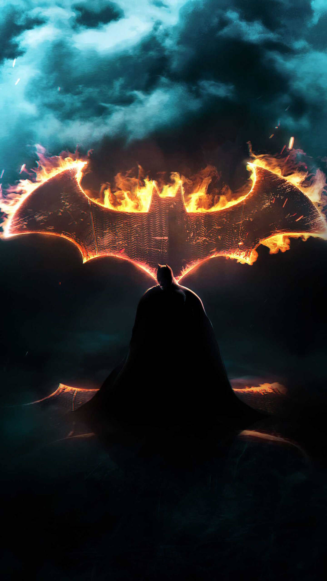 The Batman Iphone Flames Background