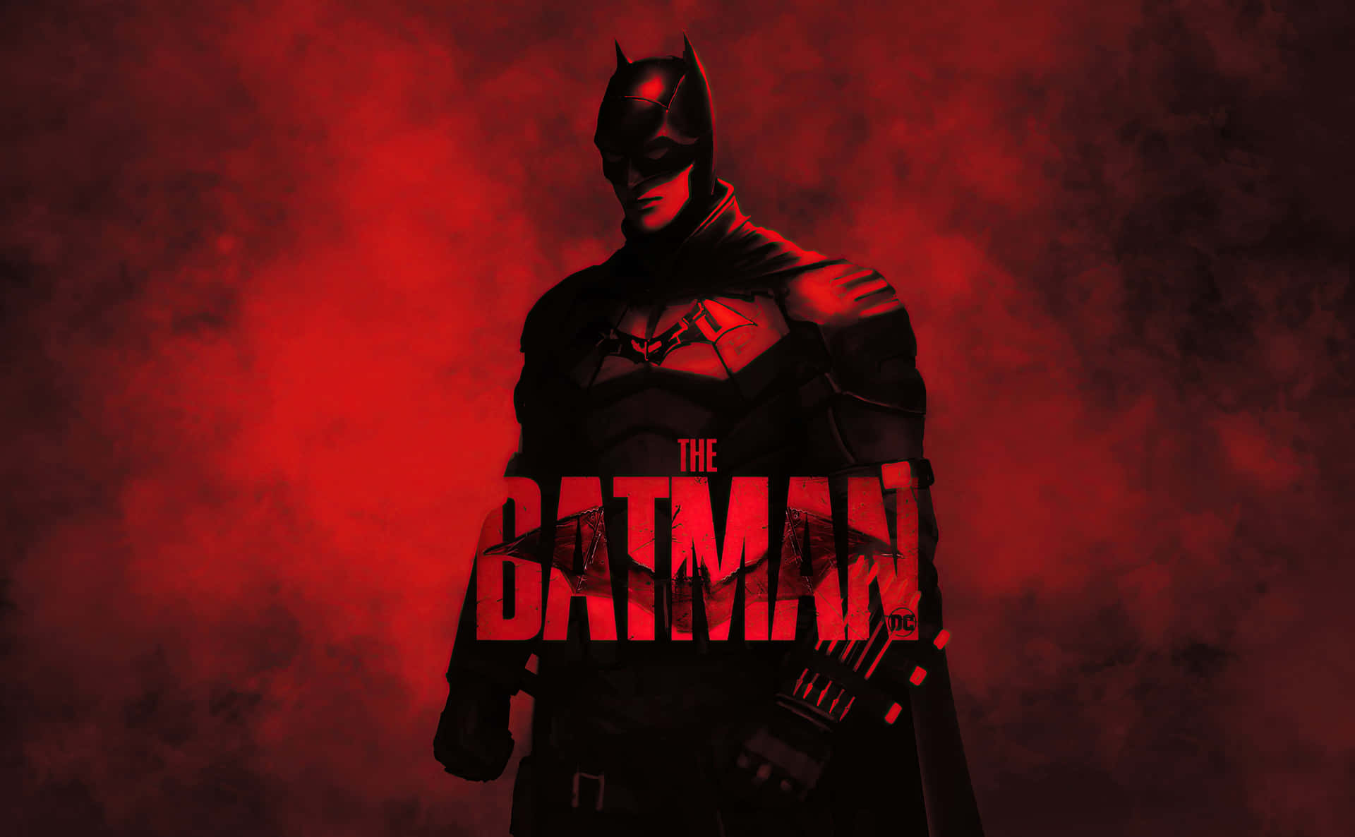 The Batman Logo On A Red Background