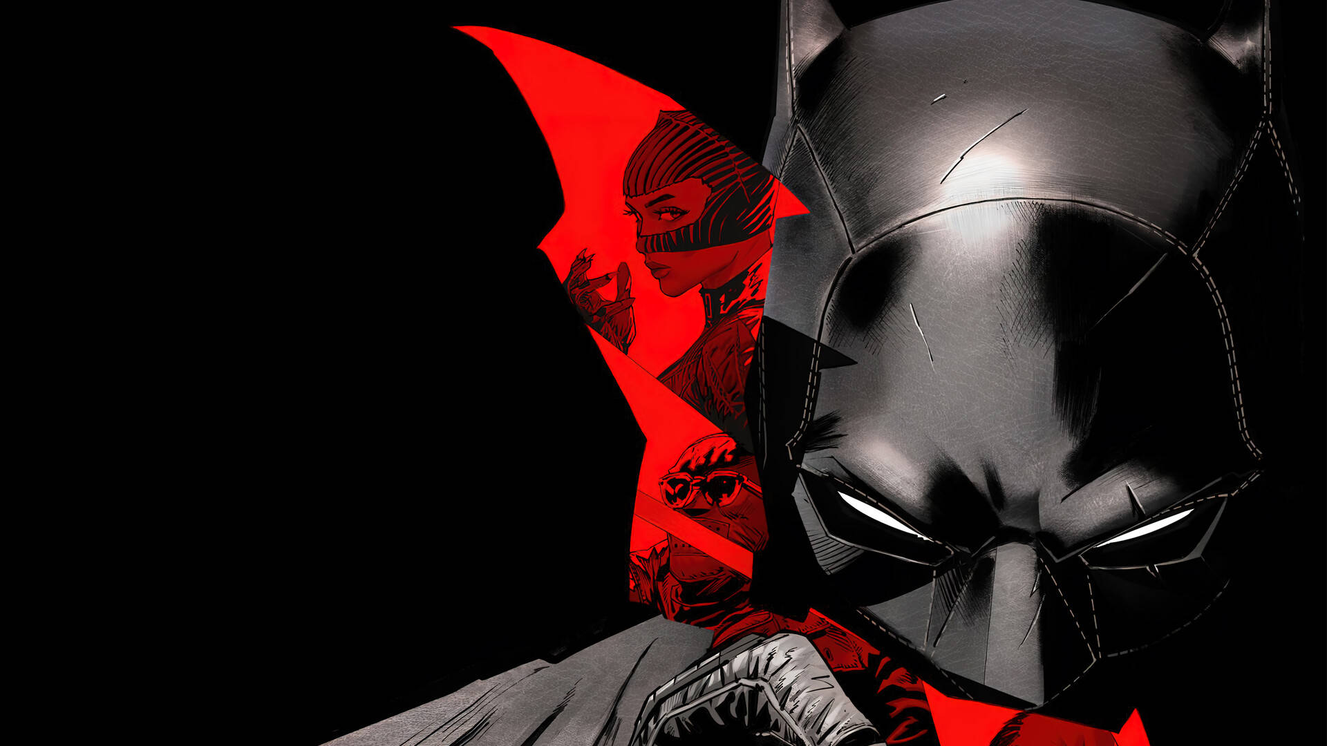 The Batman Red And Black Background