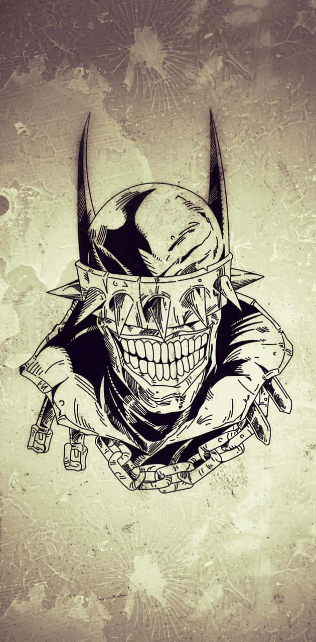 The Batman Who Laughs Lurking In The Shadows Background