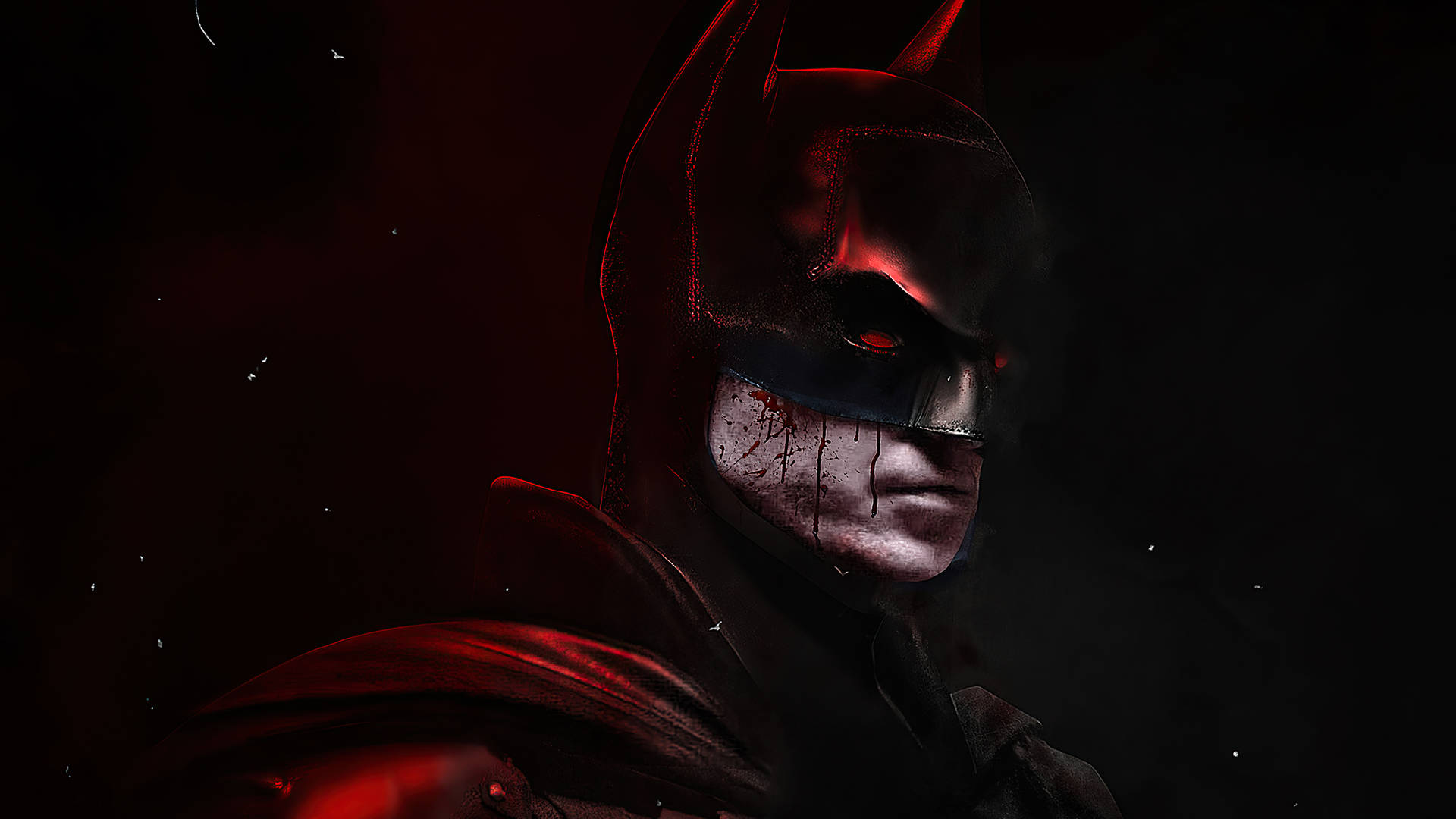 The Batman With Blood Background