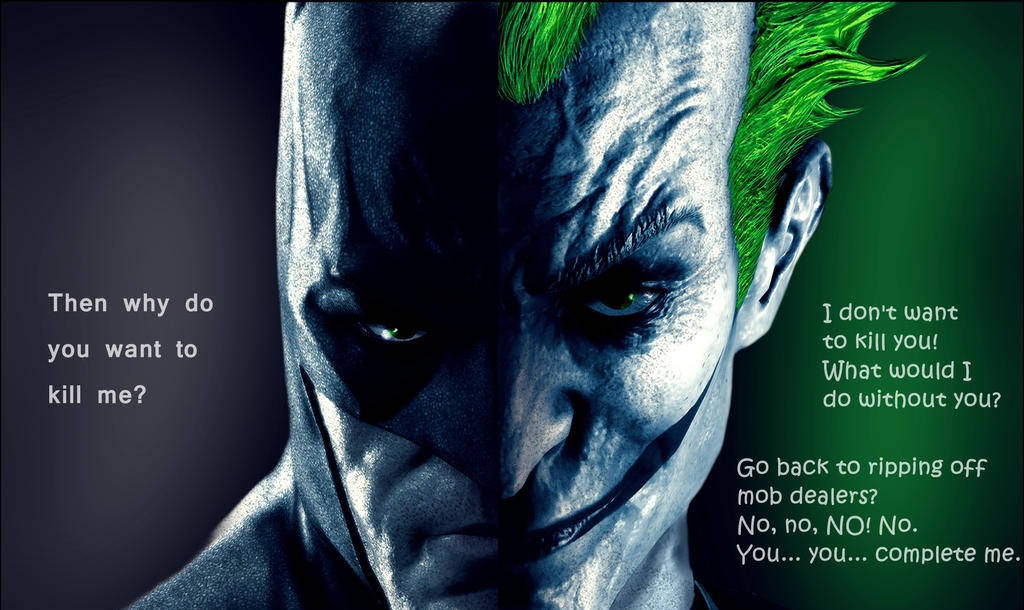 The Batman With Joker Quotes Background