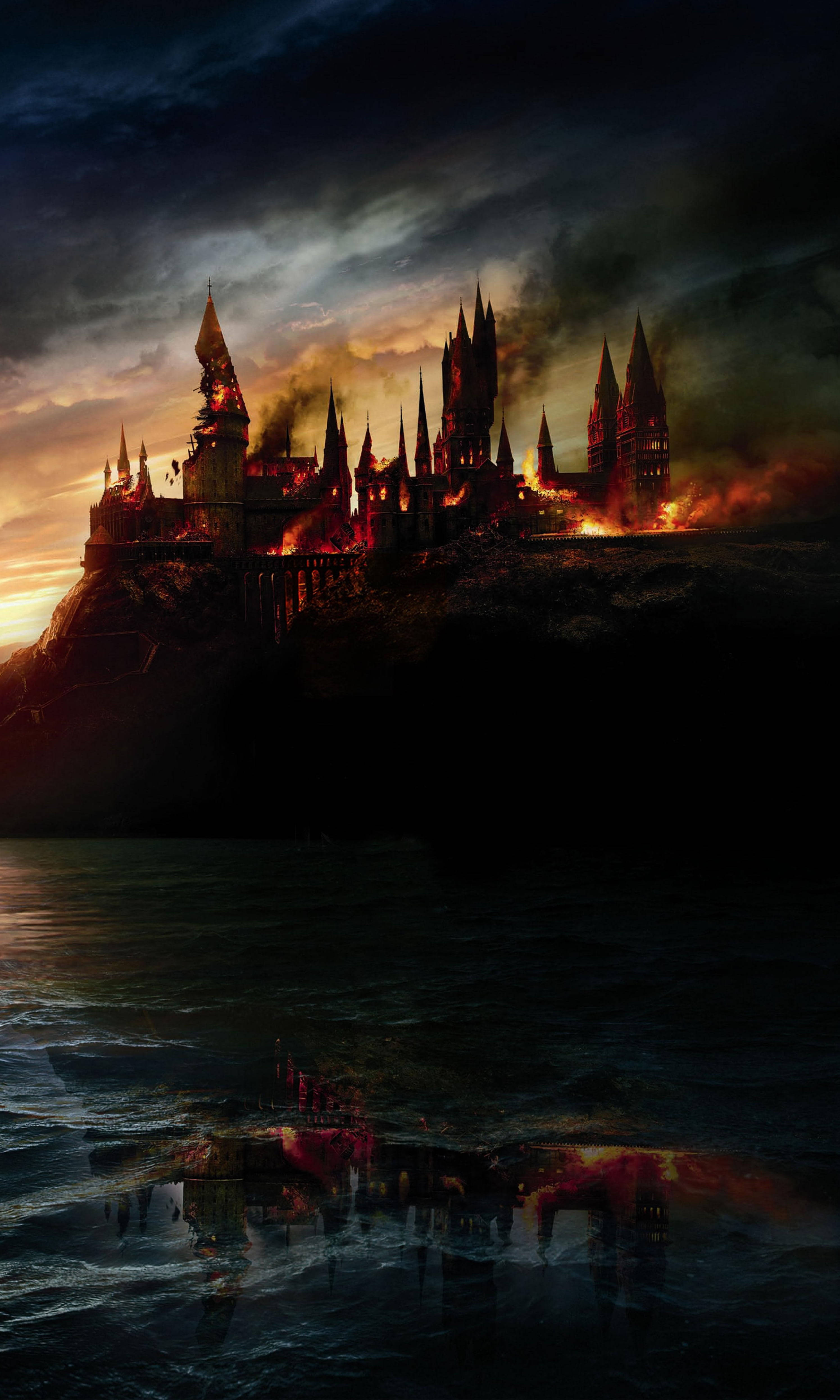 The Battle Harry Potter Hogwarts Iphone Background
