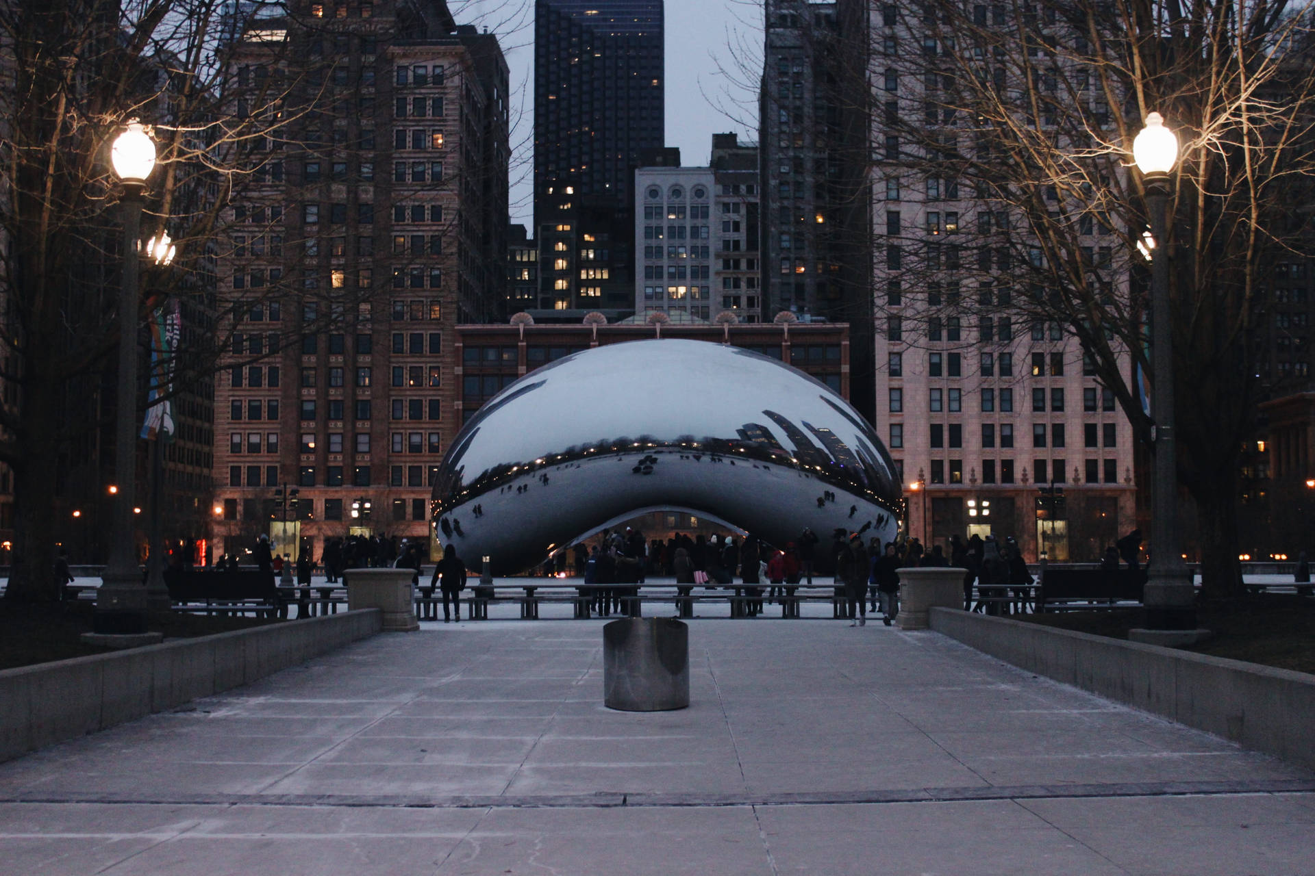 The Bean Chicago During Early Evening